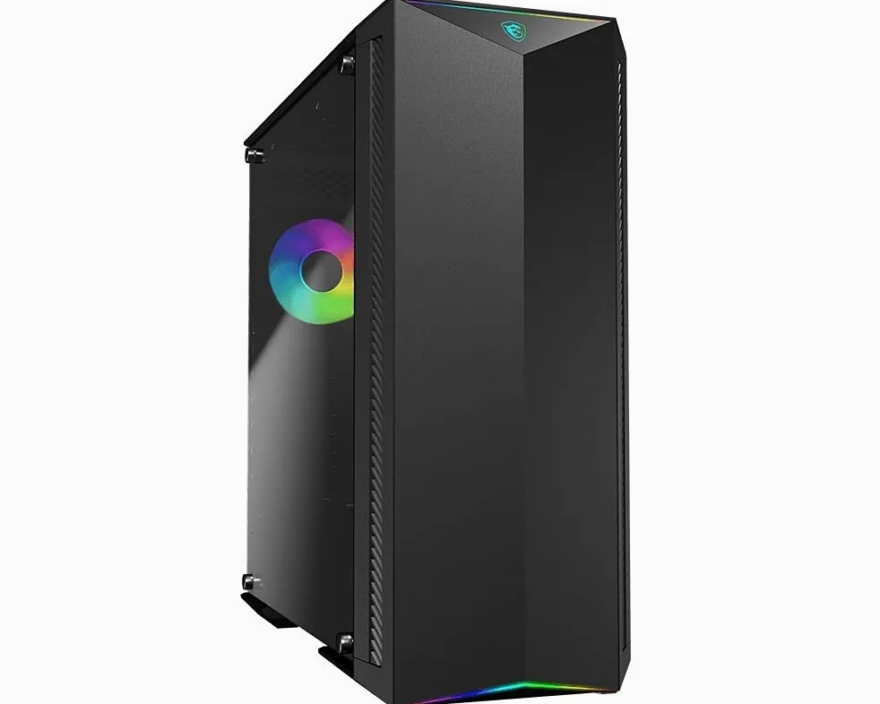 MSI MPG GUNGNIR 100 Case ATX/EATX, ventola ARGB e controller incluso (Mystic Light), radiatori fino a 420mm, vetro temperato 4mm, airflow ottimizzato, personalizza in 3D, 2x USB 3.0 + HD Audio/Mic