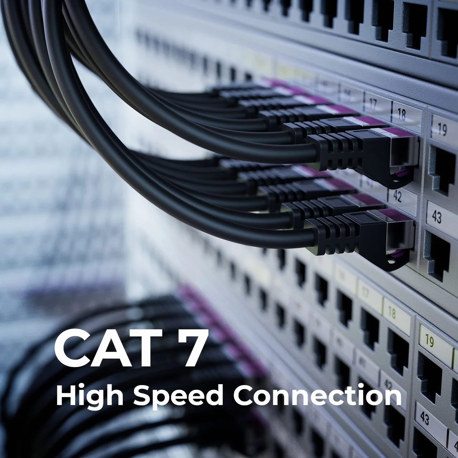 deleyCON 10x 0,25m Cavo Rete CAT7-10 Gigabit - Cavo Patch RJ45 Corto 25cm Ethernet (Rame, Schermatura S/FTP PiMF) - LAN DSL Switch Modem Router Patchpanel CAT7 CAT6 CAT5 - Nero