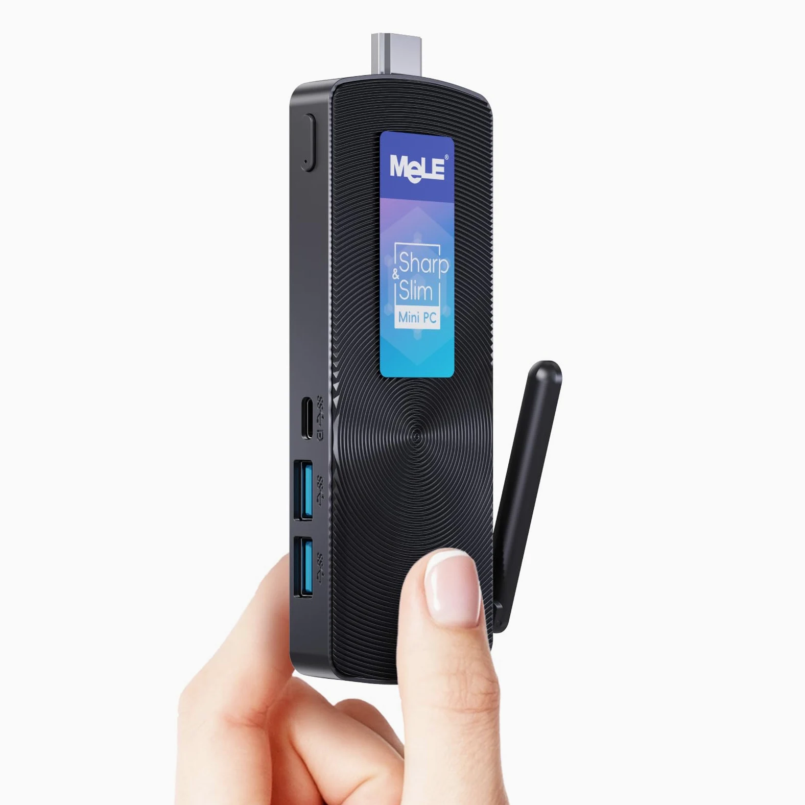 Mele PCG02 Mini PC Stick senza ventola Alder Lake N100 (fino a 3,4 GHz) 8GB LPDDR4 128GB ROM Micro computer desktop PC a fattore di forma ridotto con USB-C, 2.4G/5G WiFi, 4K HDMI per l'ufficio