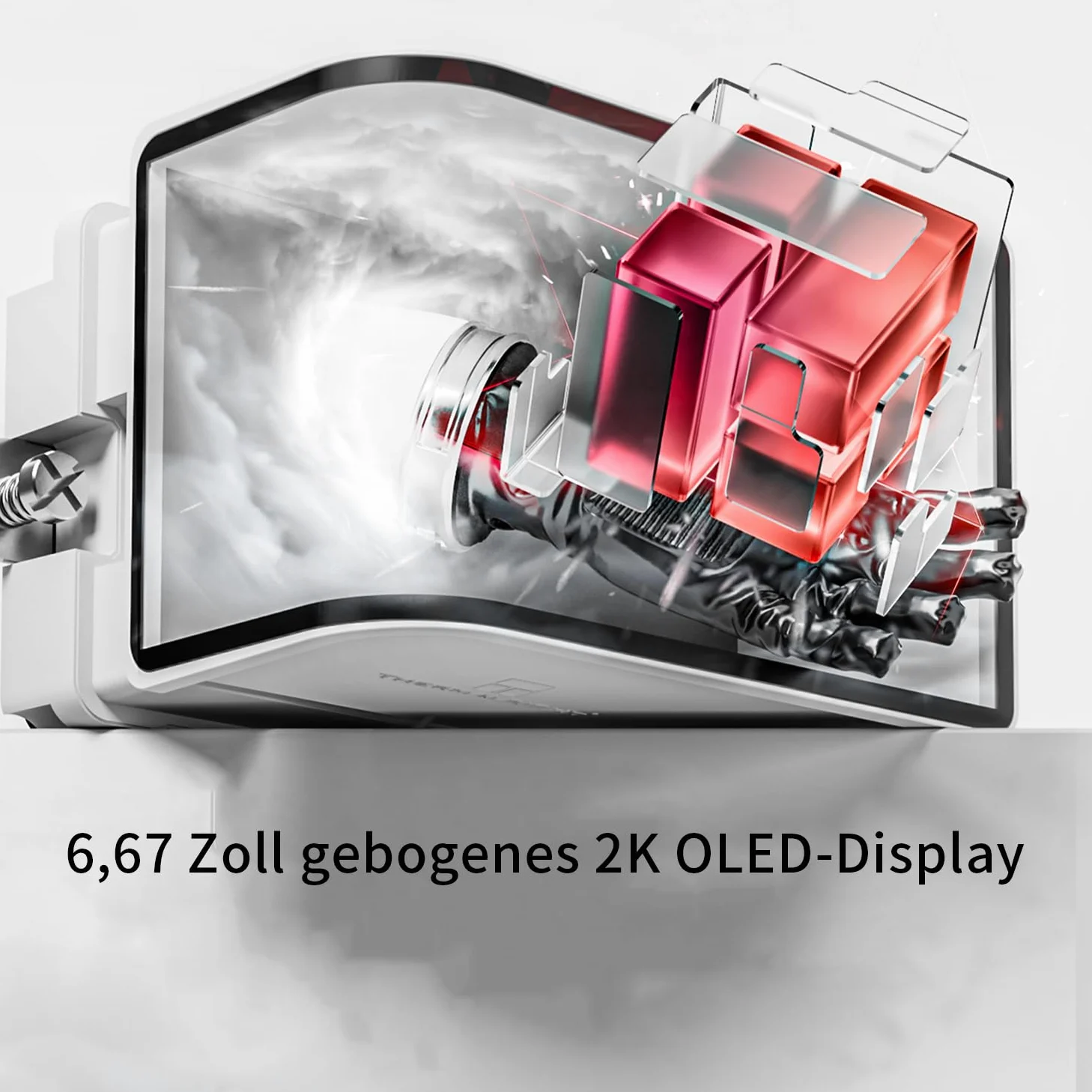 Thermalright TR Wonder Vision 360 UB ARGB - Raffreddatore per CPU bianco da 6,67" con risoluzione 2400 x 1080, schermo AMOLED, raffreddamento CPU liquido per AM4/AM5, lga1700/1851