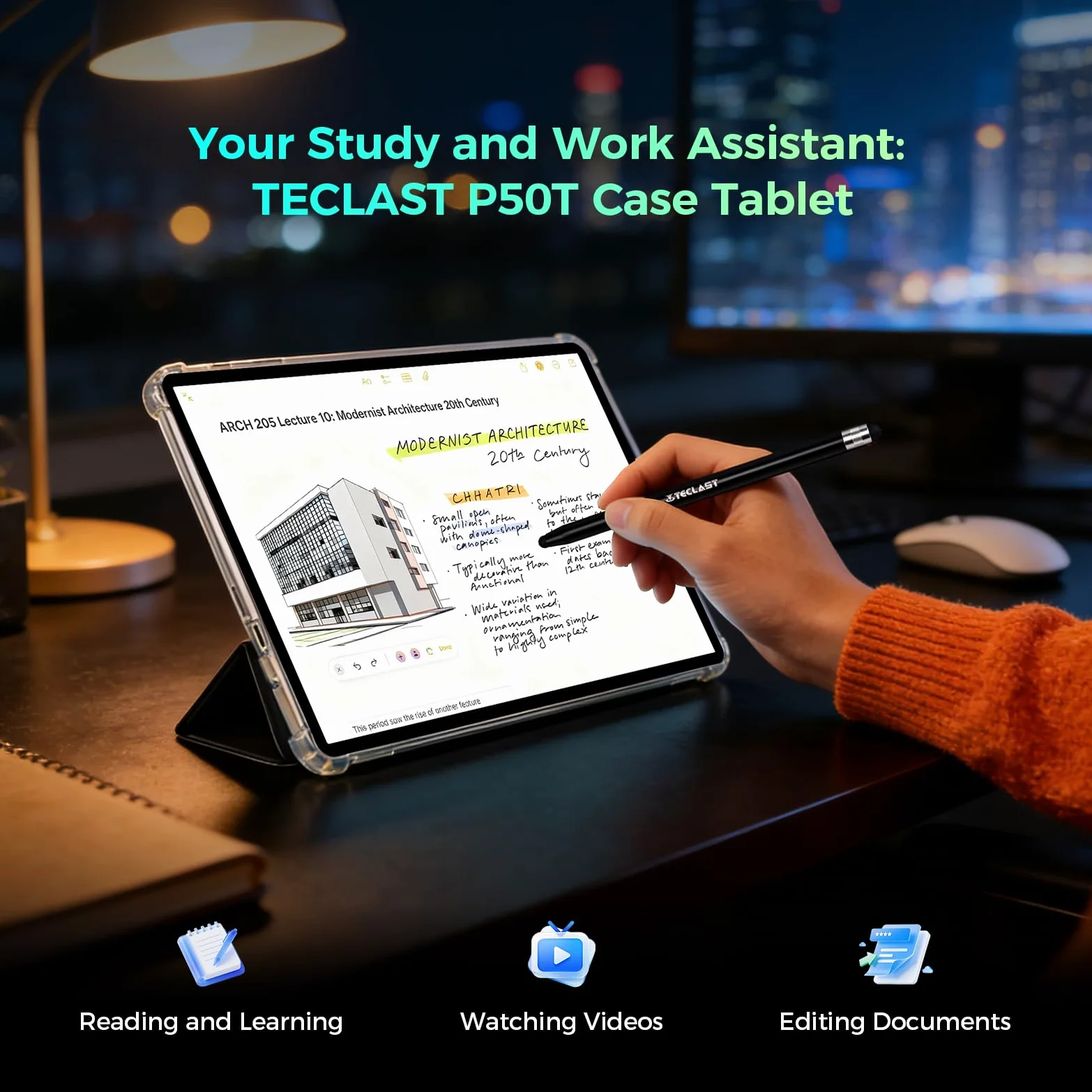 TECLAST P50T Tablet 11" 90Hz Android 16, 16GB+128GB 8000mAh BT 5.2 WiFi 6 | Gemini AI/TF 5TB/13+5MP/Widevine L1/2GHz Octa-Core/GPS/OTG, Tablet con Custodia+Penna