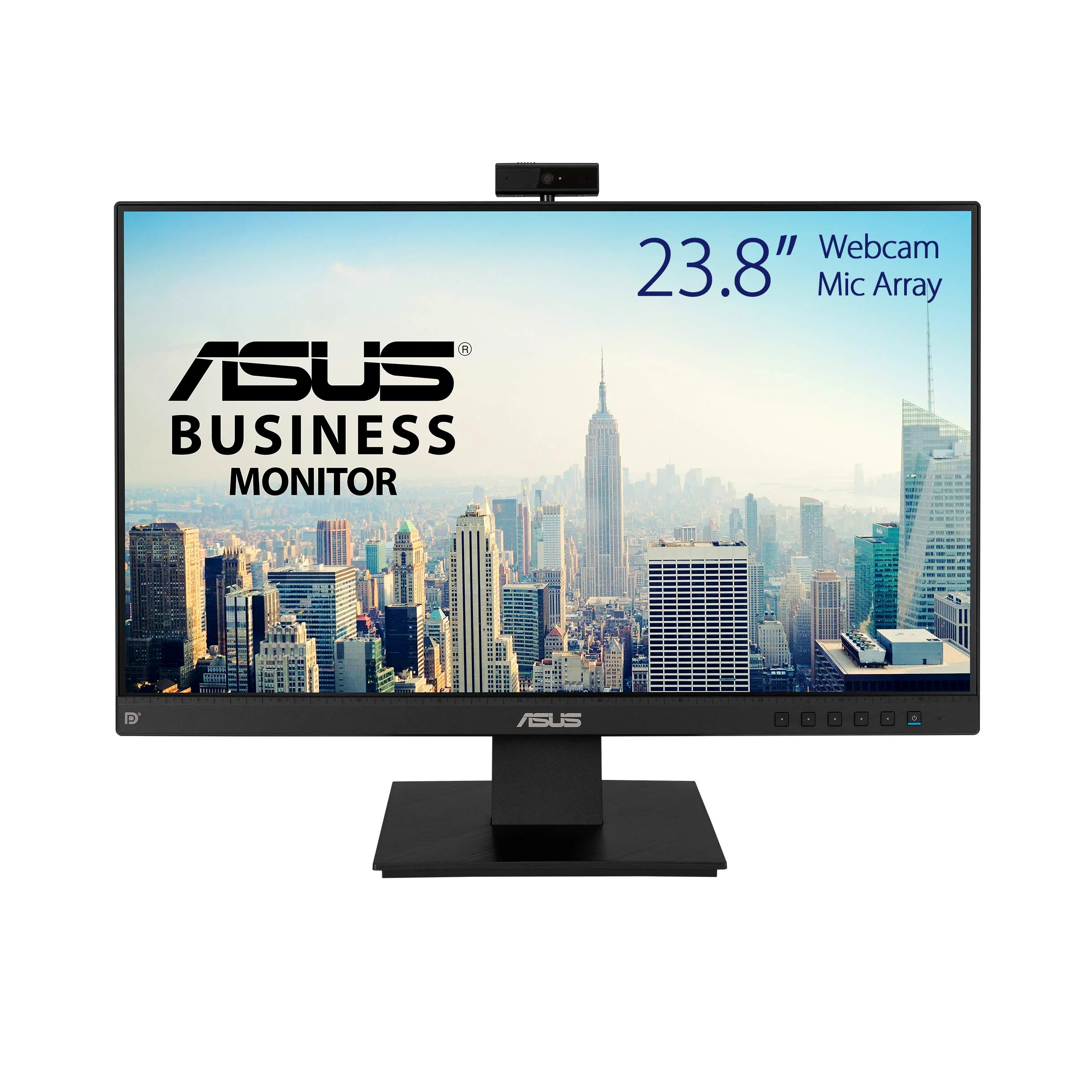 ASUS BE24EQK, Business Monitor da 23,8" IPS Full HD, Nero | Design Senza Cornice, Webcam FHD, Porta per il Microfono e HDMI, Tecnologia Low Blue Light e Anti-Sfarfallio