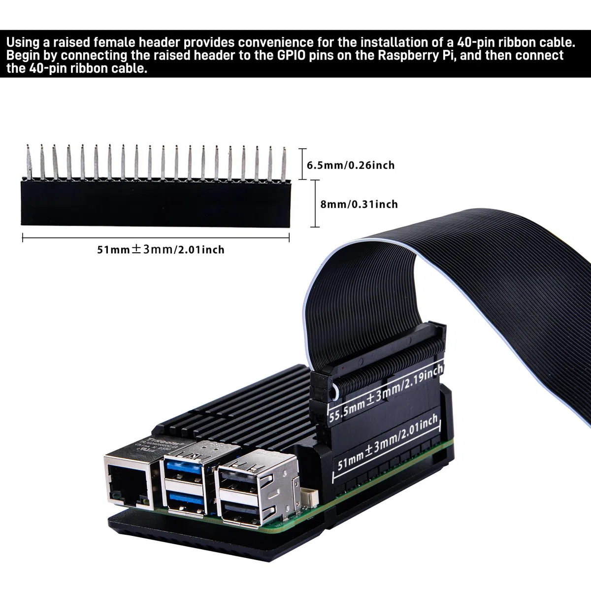 GeeekPi Caso del Dissipatore di Calore per Raspberry Pi 5, Alluminio Passivo di Raffreddamento, Cassa del Metallo per 8GB/4GB