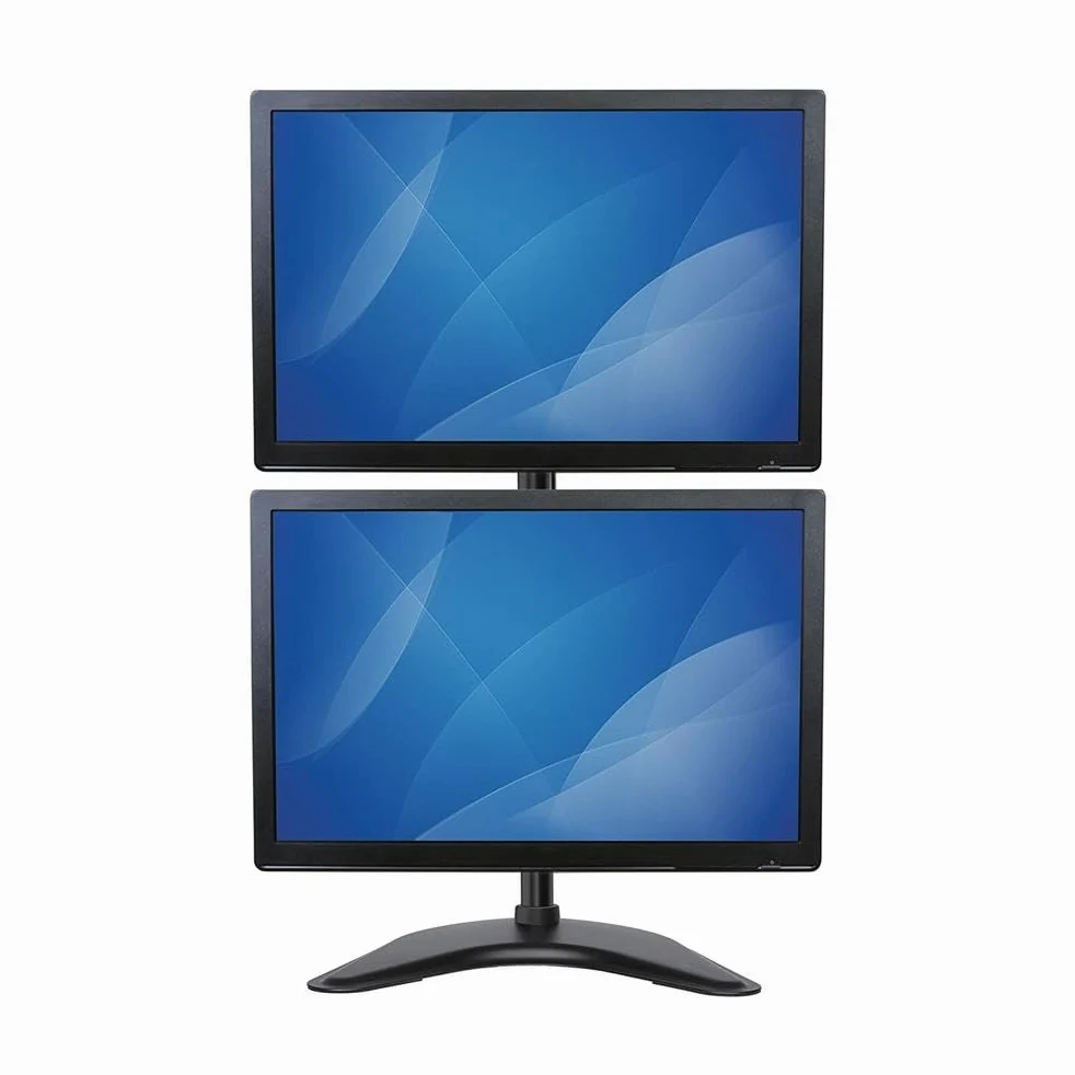 StarTech.com Supporto da Scrivania per due monitor in accaio robusto - Verticale regolabile per schermi fino a 27"