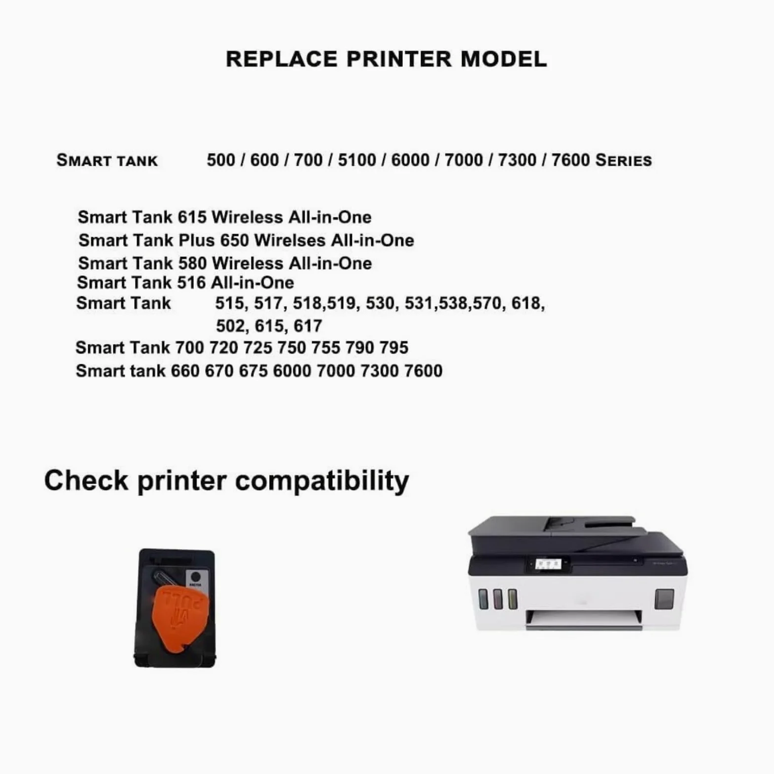 X4E75A Testina di stampa Testina di stampa, compatibile con HP Smart Tank serie 500 600 700 5100 6000 7000 7300 7600,651 660 670 675 720 750 790 5101 6001 7001 7005 7006 7301 7305 7306 7602 7605 7606