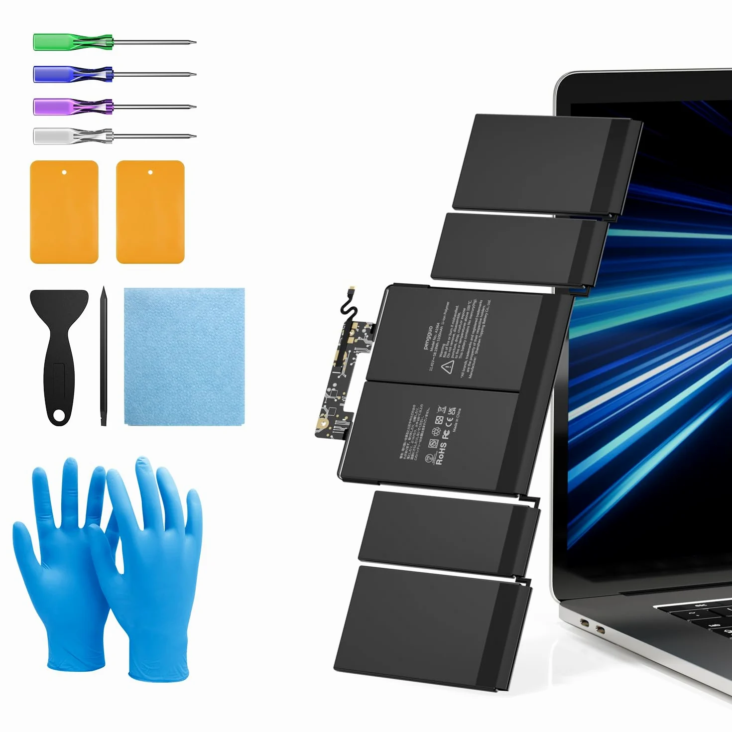 Batteria per MacBook Pro 13 pollici A1989 (metà 2018, 2019), batteria per laptop per MacBook Pro 13 pollici A2251 (2020) batteria sostitutiva modello A1964 batteria EMC 3214 3358 3348 5086 mAh
