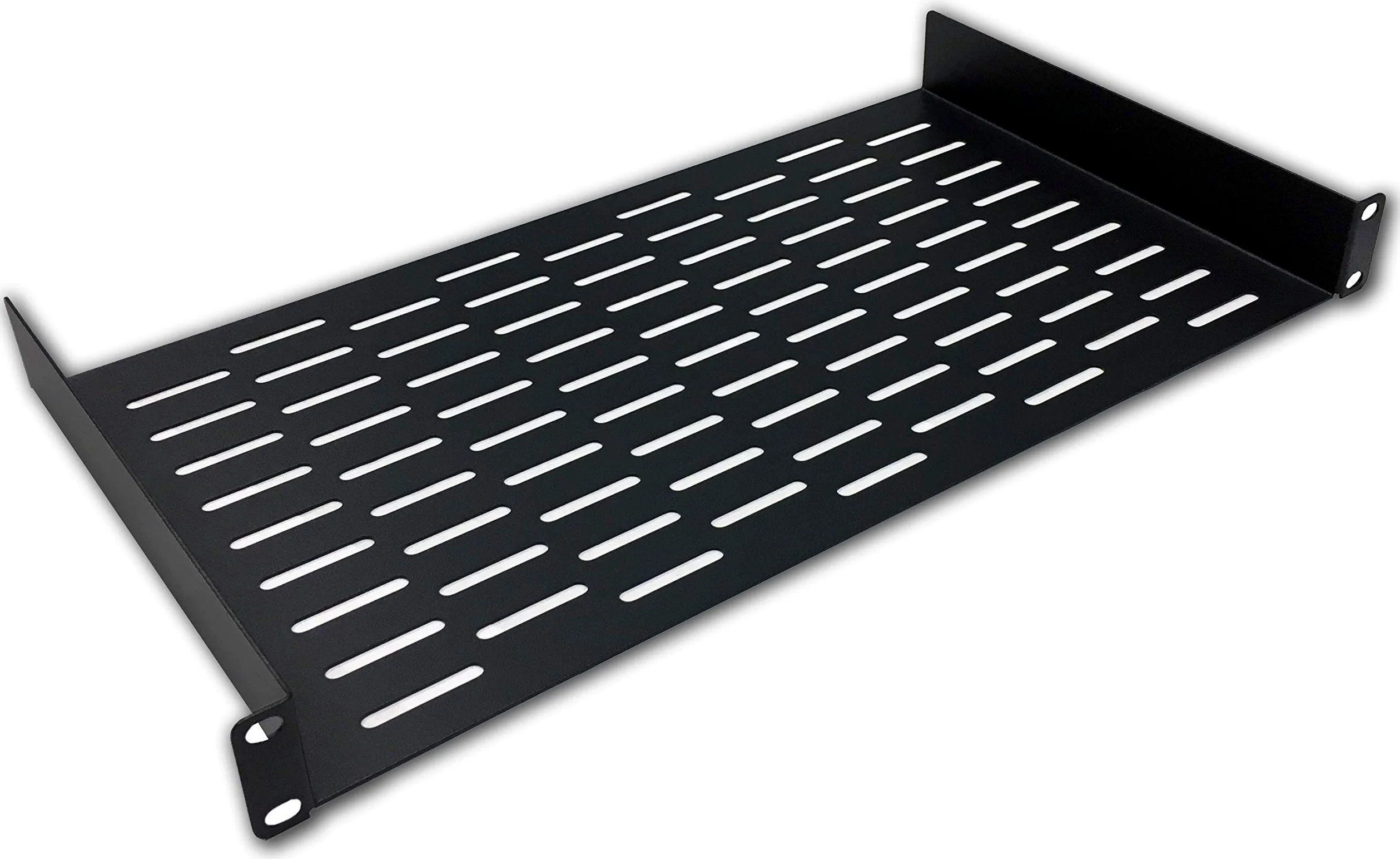 Electriduct Scaffale per server rack 1U, universale, 48,3 cm, ventilato, montaggio a sbalzo, vassoio cantilever per apparecchiature di rete, armadio per sistema audio, profondità 50,8 cm