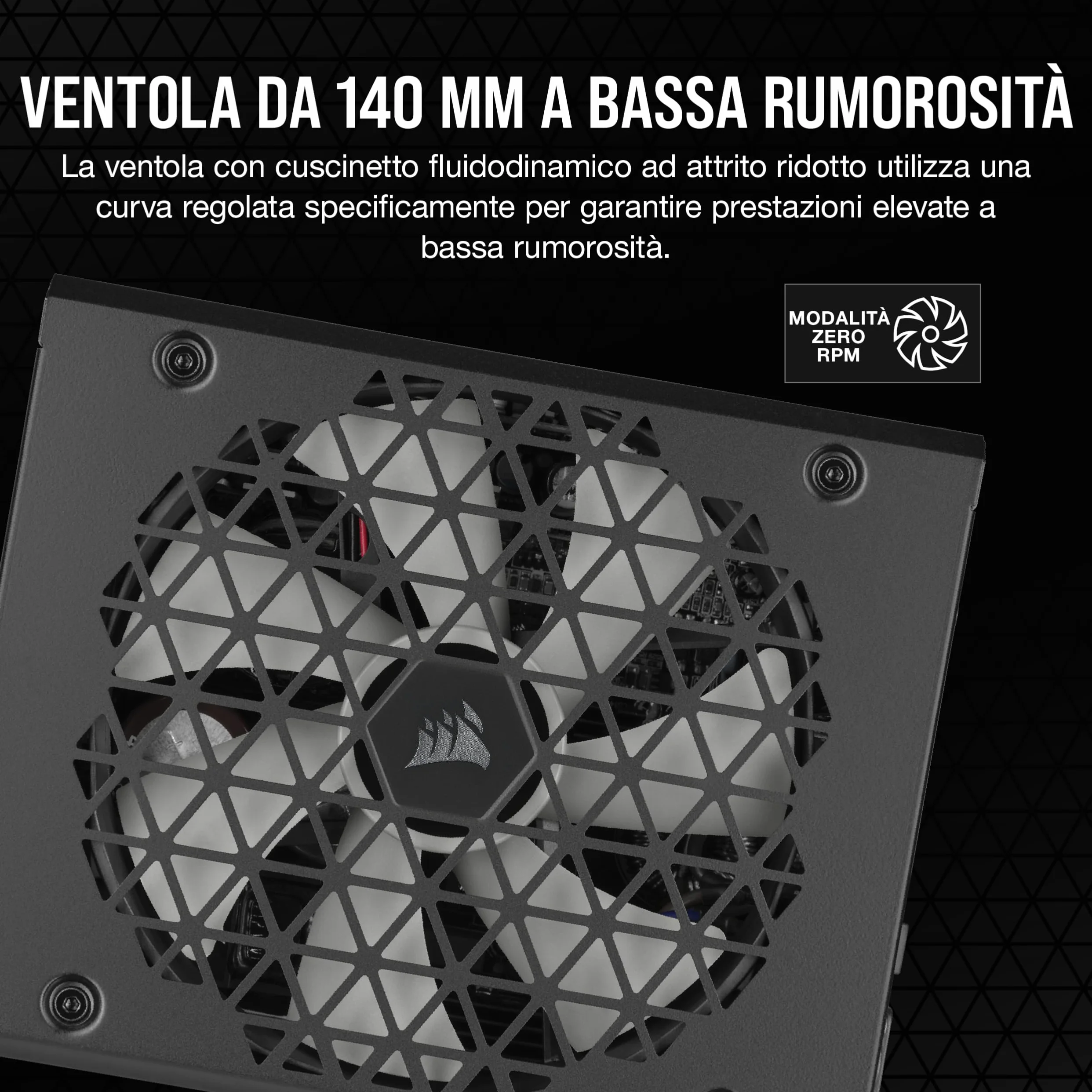 Corsair RM1000x SHIFT Alimentatore ATX Interamente Modulare - Interfaccia Laterale - Compatibilità con ATX 3.1 e PCIe 5.1 - Modalità della Ventola Zero RPM - Efficienza 80 PLUS