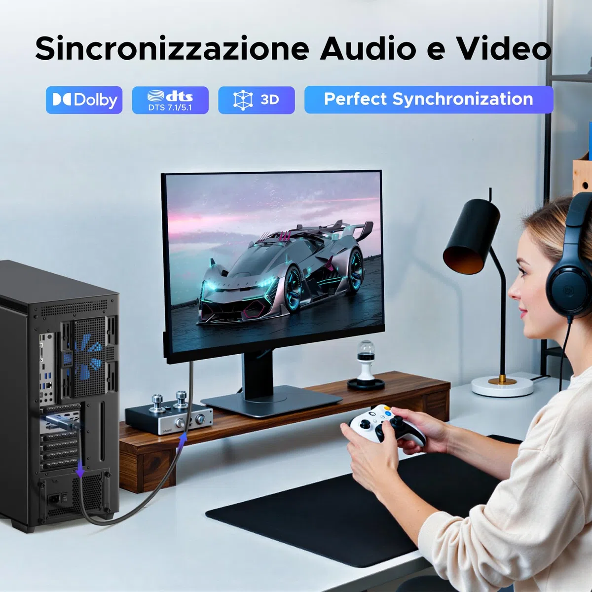 UGREEN 2 Pezzi Adattatore da DisplayPort a HDMI 4K 60Hz 2K 144Hz 1080P Unidirezionale 18Gbps Convertitore da DP maschio a HDMI femmina 3D Alluminio Compatibile con Laptop HDTV Monitor e Proiettori