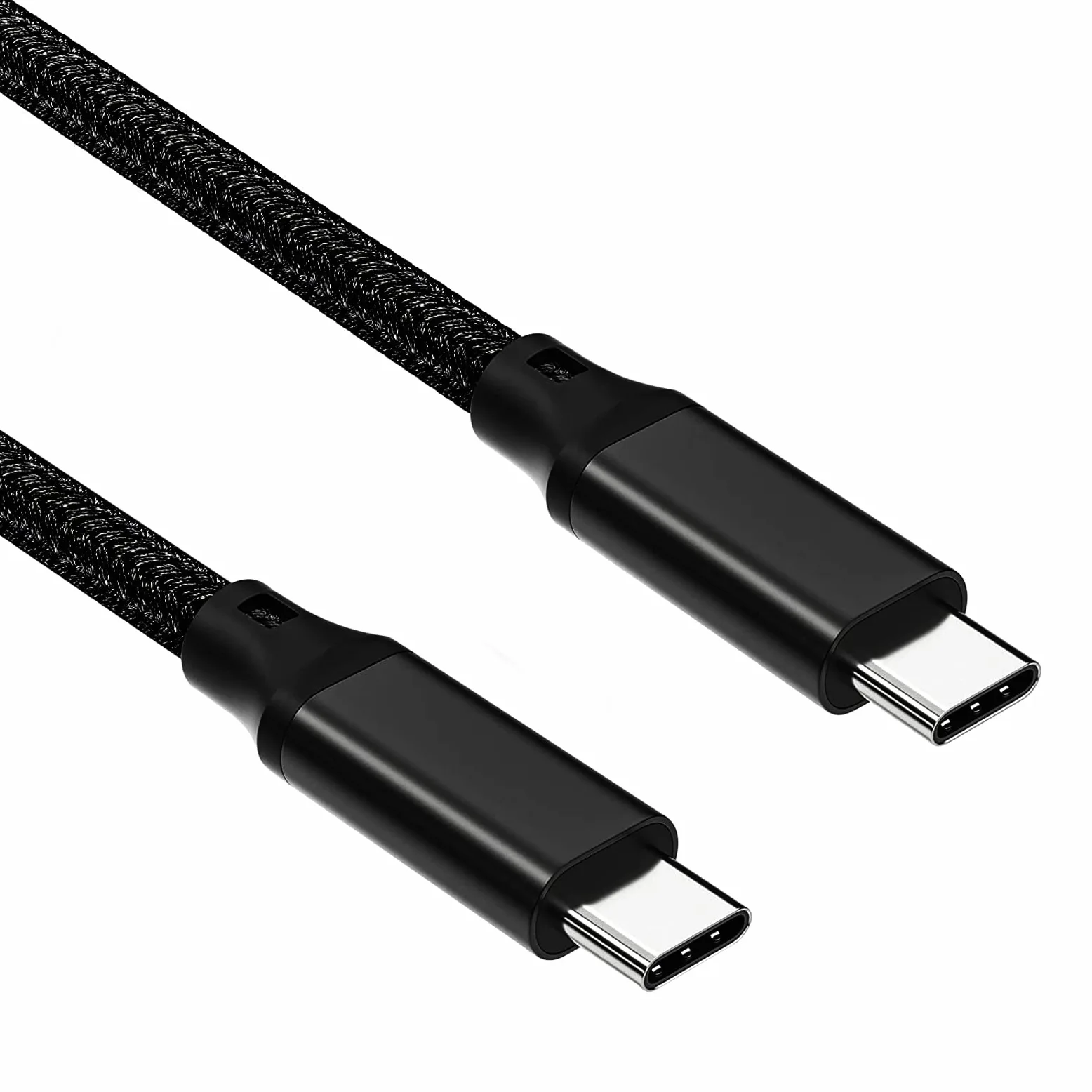 Elfesoul Cavo USB C a C, cavo USB-C 3.2 Gen 2 3 m - 4K UHD 20Gbps 100W PD Cavo di ricarica rapida per MacBook Pro, per iPad Pro, nylon intrecciato, nero.