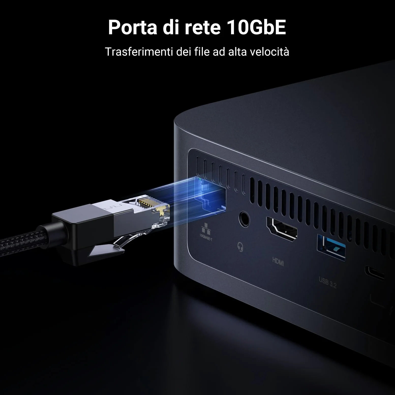 UGREEN NASync DXP480T Plus 4 Bay All-Flash SSD NAS, CPU Intel i5 1235u 10-Core, 8 GB di RAM DDR5, 128 GB di SSD, porta 10 GbE, Wi-Fi 6, 4 slot M.2 NVMe, HDMI 8K, 2 x TBT4 (senza disco)