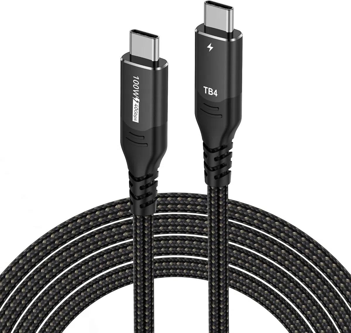 Cavo USB C Thunderbolt 4 da 40 Gbps, ricarica rapida 100 W, USB 4, cavo dati 8 K a 60 Hz, cavo USB C a USB C per MacBook, Dock, PSSD, iPhone 16, laptop, Android Auto, eGPU, 1,5 m