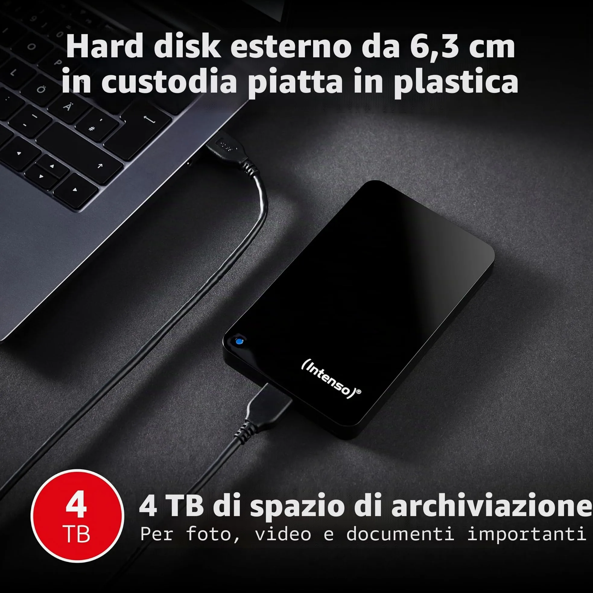 Intenso Memory Drive - Disco rigido esterno 4000 GB, colore: Nero