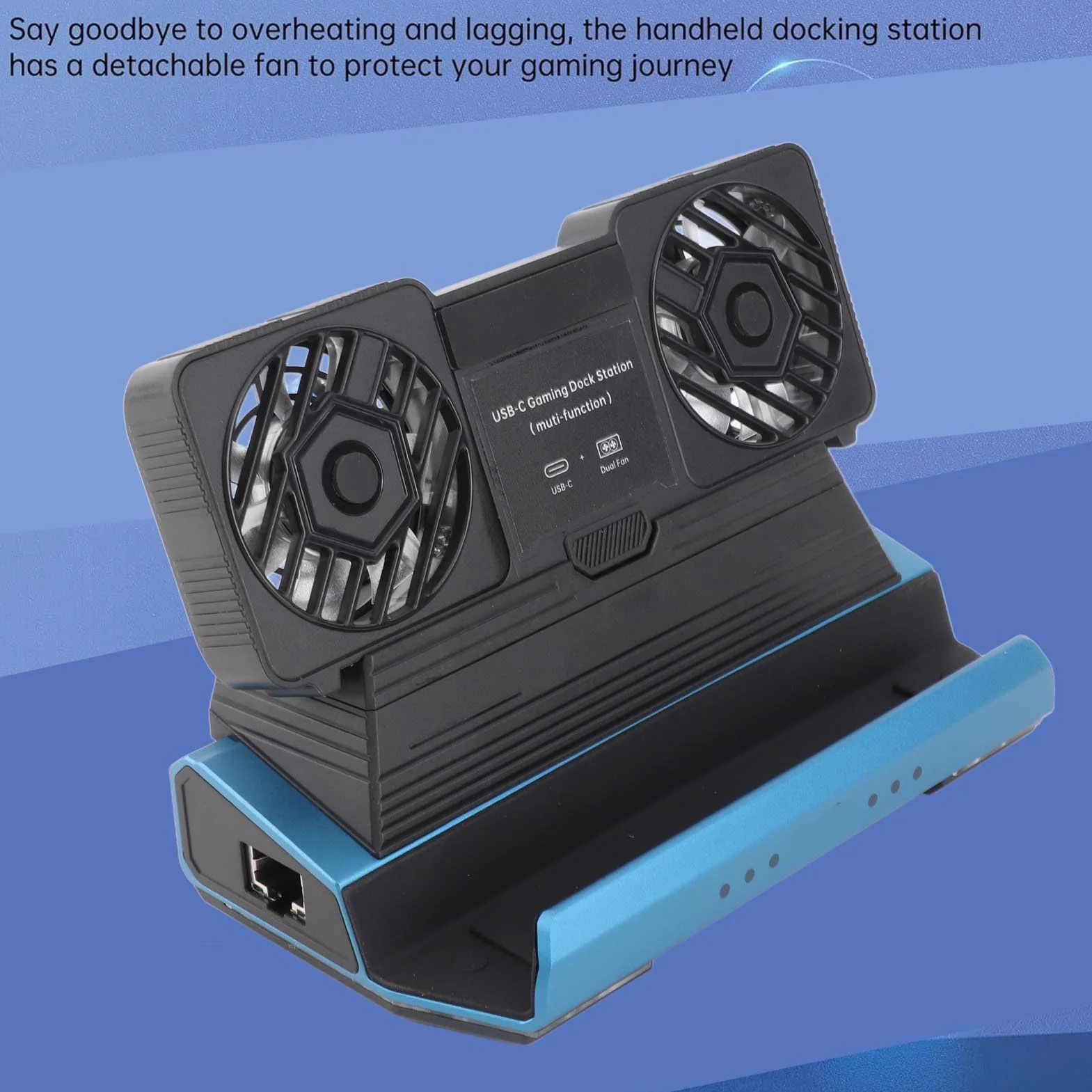 Topiky 9 in 1 Stazione di Docking RGB per Steam Deck, Stazione di Docking USB C con HDMI 4K a 60Hz, Dock Console da Gioco Portatile Gigabit Ethernet con Ventole di Raffreddamento a