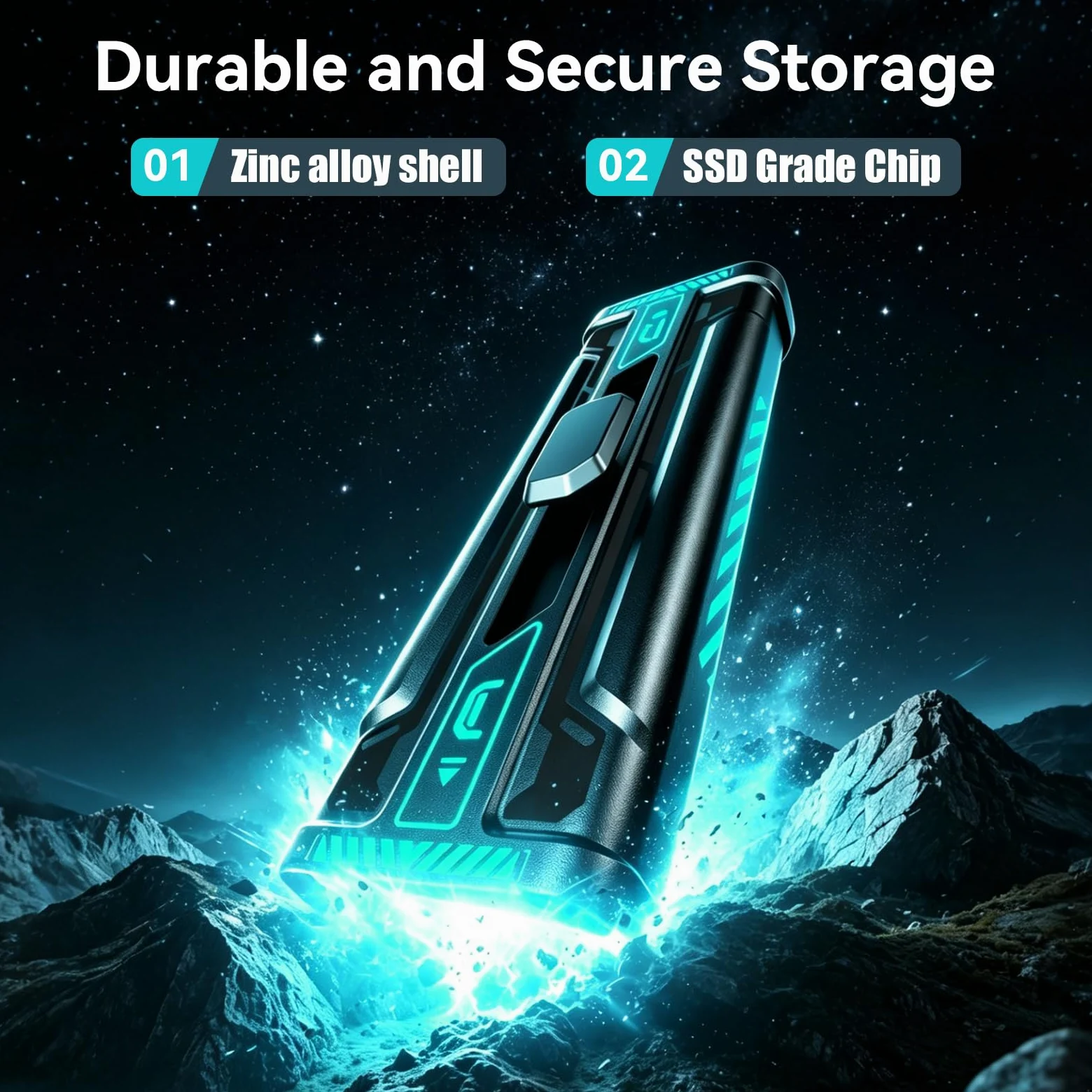 Fikwot WU350 SSD Portatile 256GB, Unità ad Alte Prestazioni fino a 550 MB/s, Doppio Connettore USB 3.2 Gen 1 e USB-C, Compatibile con iPhone, Android, Mac e PC