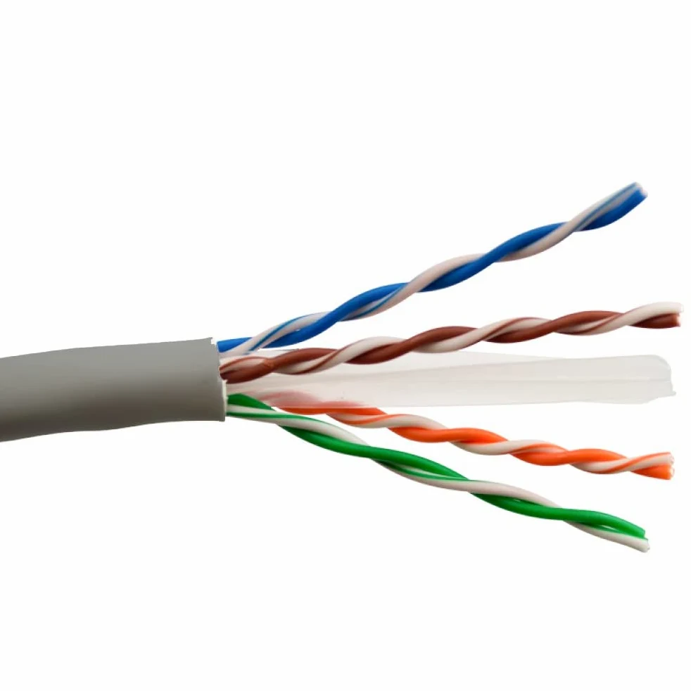 Cavo UTP CAT6 PNI U06 con 4 coppie di fili intrecciati 0,50 mm CCA, per internet e sistemi di sorveglianza, rotolo 305m