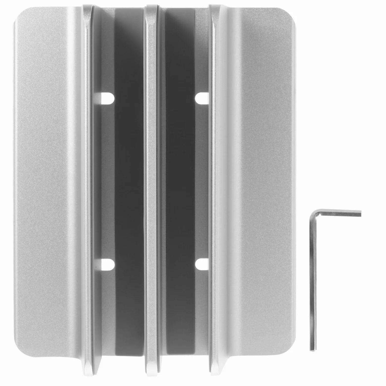 Lurrose Supporto Verticale per Laptop in Lega di Alluminio, Base da Scrivania a Doppio Slot per Notebook e Tablet, Porta Tablet Multiuso Finitura Cnc Liscia e Resistente