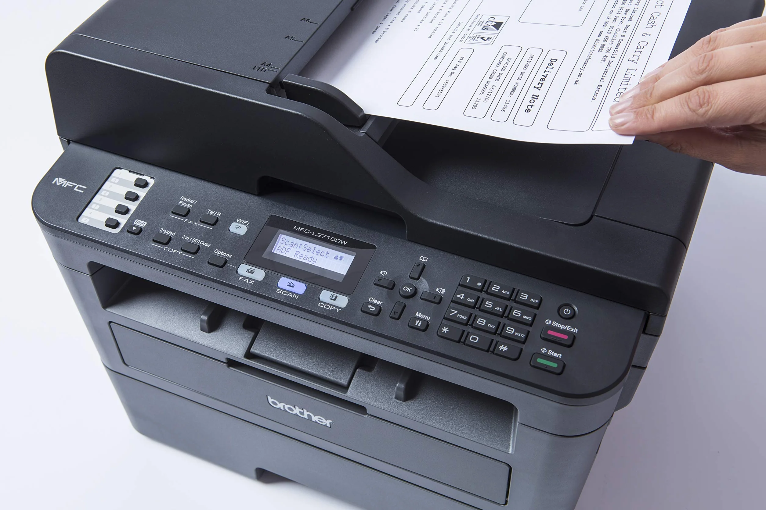 Brother MFC-L2710DW Stampante 4in1, Monocromatico, grigio scuro/nero, 30 pagine/min, Provenienza Germania