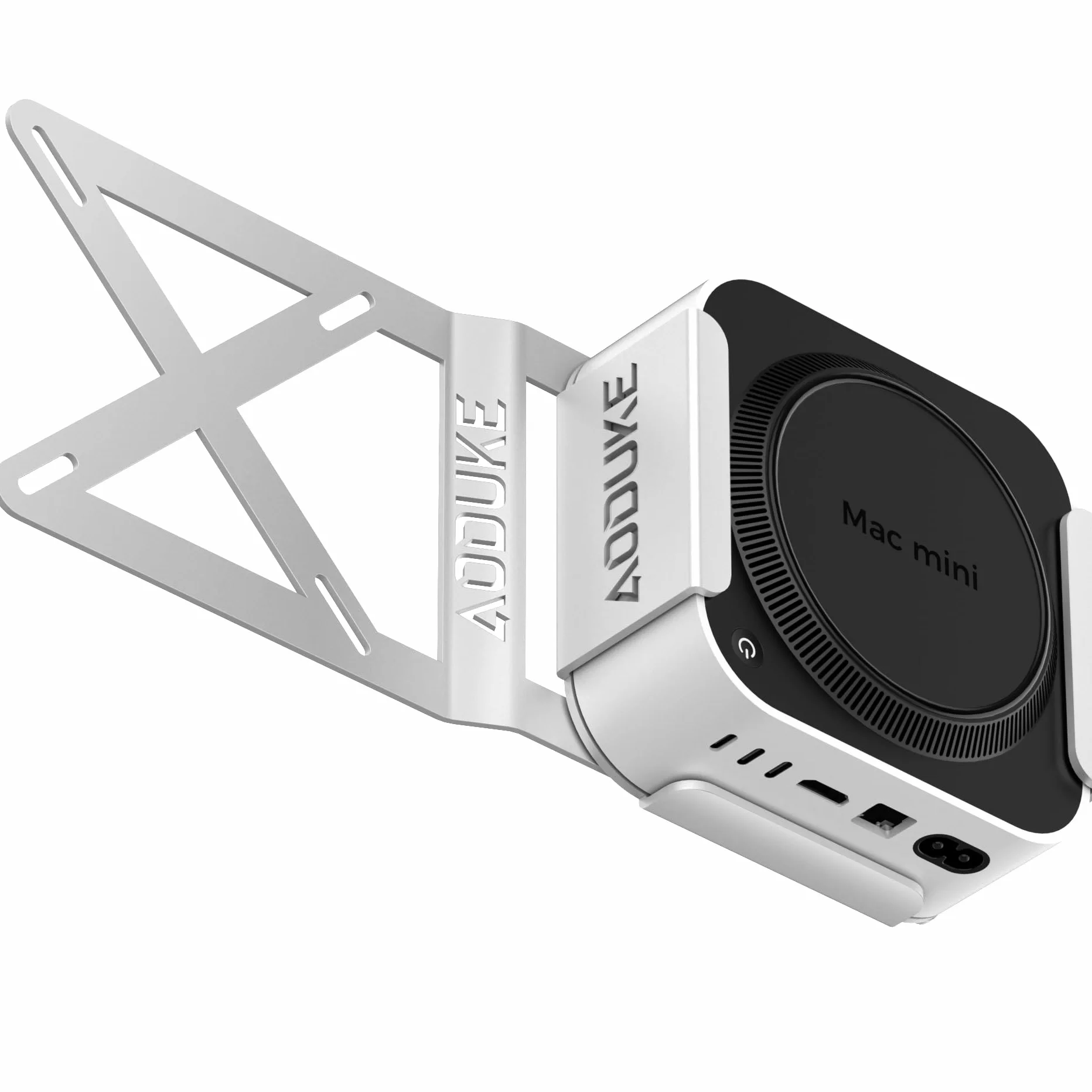Alluminio Alloy Mac mini M4 VESA, Mac mini 2024 Dock Stand, Mac mini M4 Pro VESA Monitor Extension Plate, compatibile con 75 x 75/100 x 100 mm Hole Distance-BW-MAX2