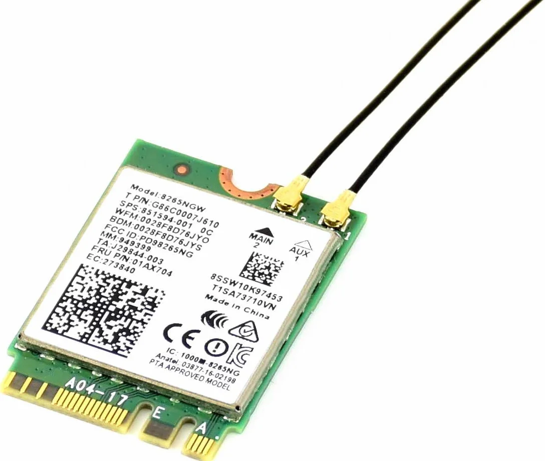 Waveshare AC8265 Wireless NIC Applicable for Jetson Orin Nano/NX 2.4G / 5G WiFi Bluetooth 4.2 Dual Mode Module
