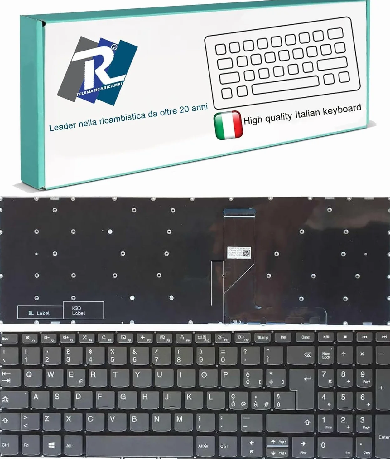 TASTIERA compatibile per Lenovo Ideapad 3-15ADA05 81W1 3-15ARE05 81W4 3-15IGL05 330S-15