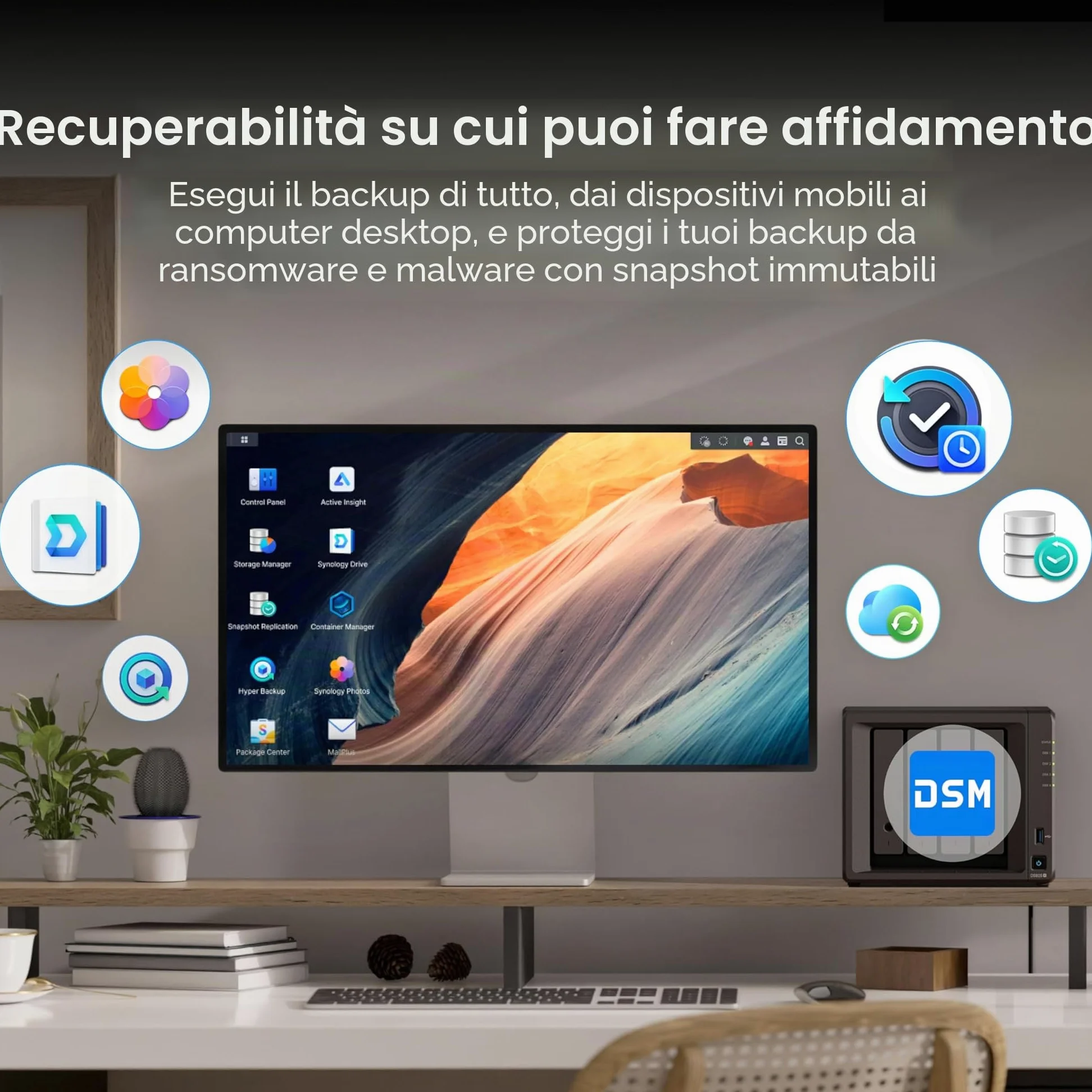 SYNOLOGY NAS DS925+ 4 alloggiamenti con capacità espandibile (senza disco)