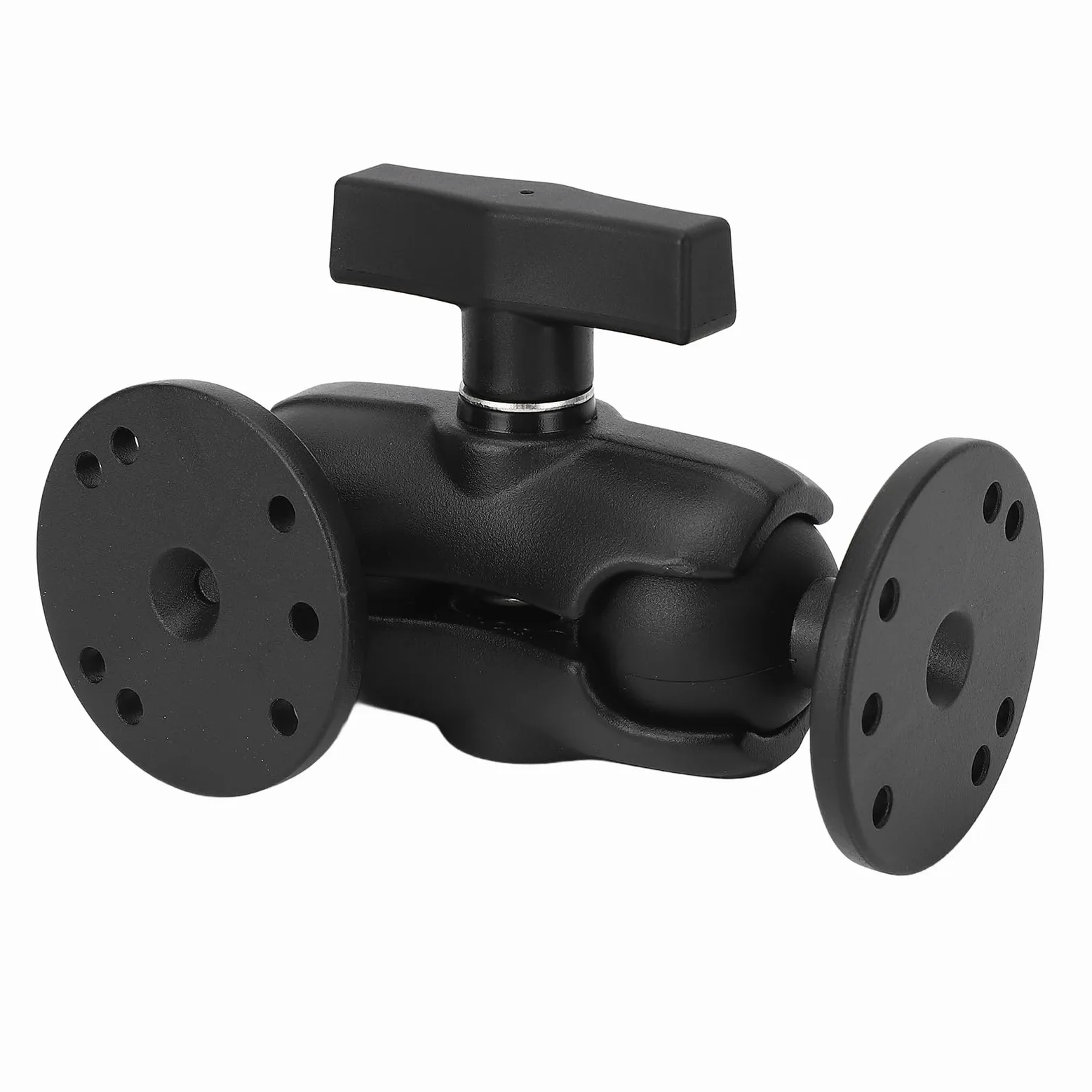 Supporto a Doppia Sfera per Carichi Pesanti, Adattatori a Sfera di Dimensione C da 1,5 Pollici Braccio a Doppia Presa con 2 Piastre Rotonde, per Tablet, Telefono, Fishfinder, in