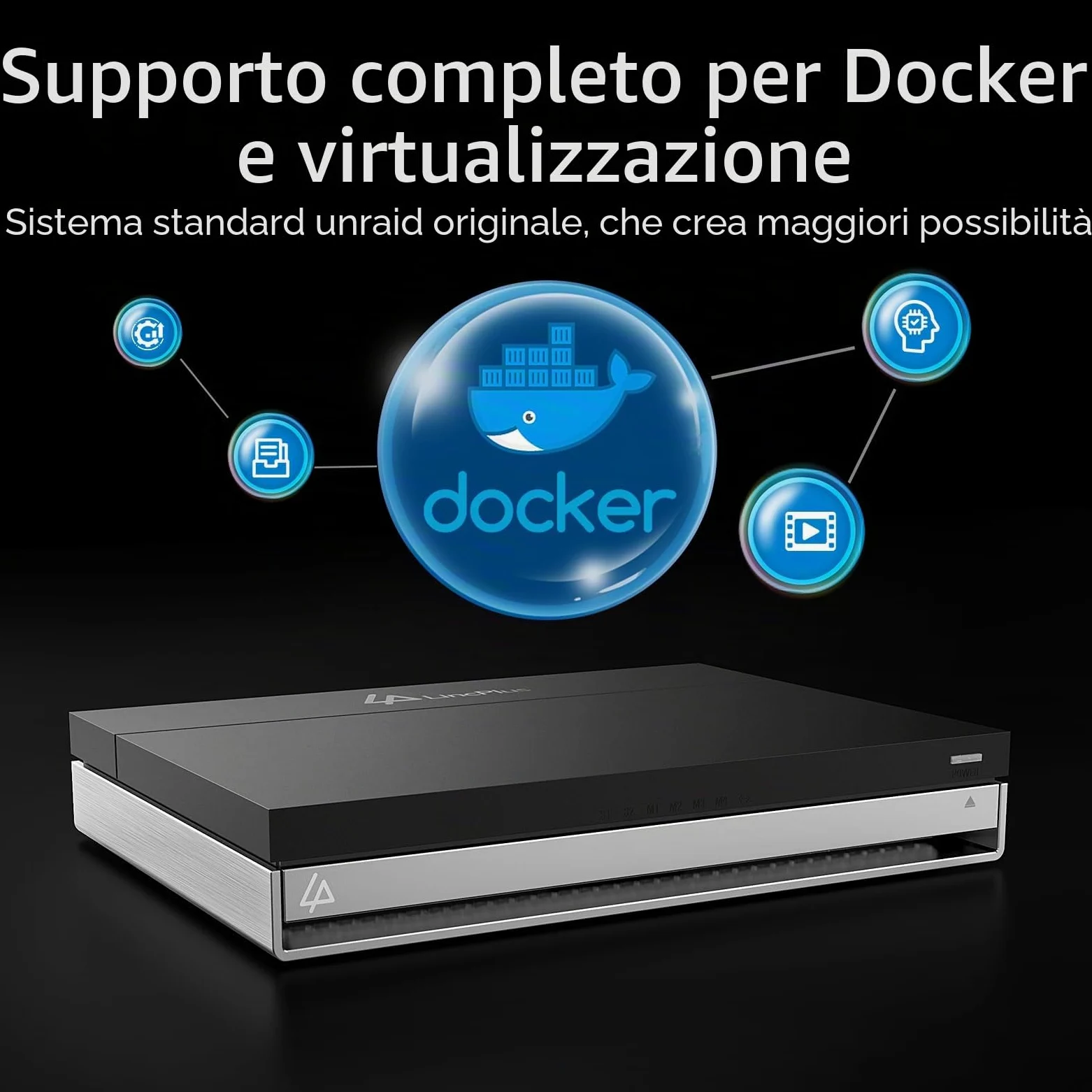 LincStation N1 6 Bay NAS Archiviazione Supporto 6x8TB SSD NAS Network Attached Storage con Licenza di Sistema Unraid Home Server Cloud Storage Device Leggero/Silenzioso/Portatile (Senza Disco) (ND)