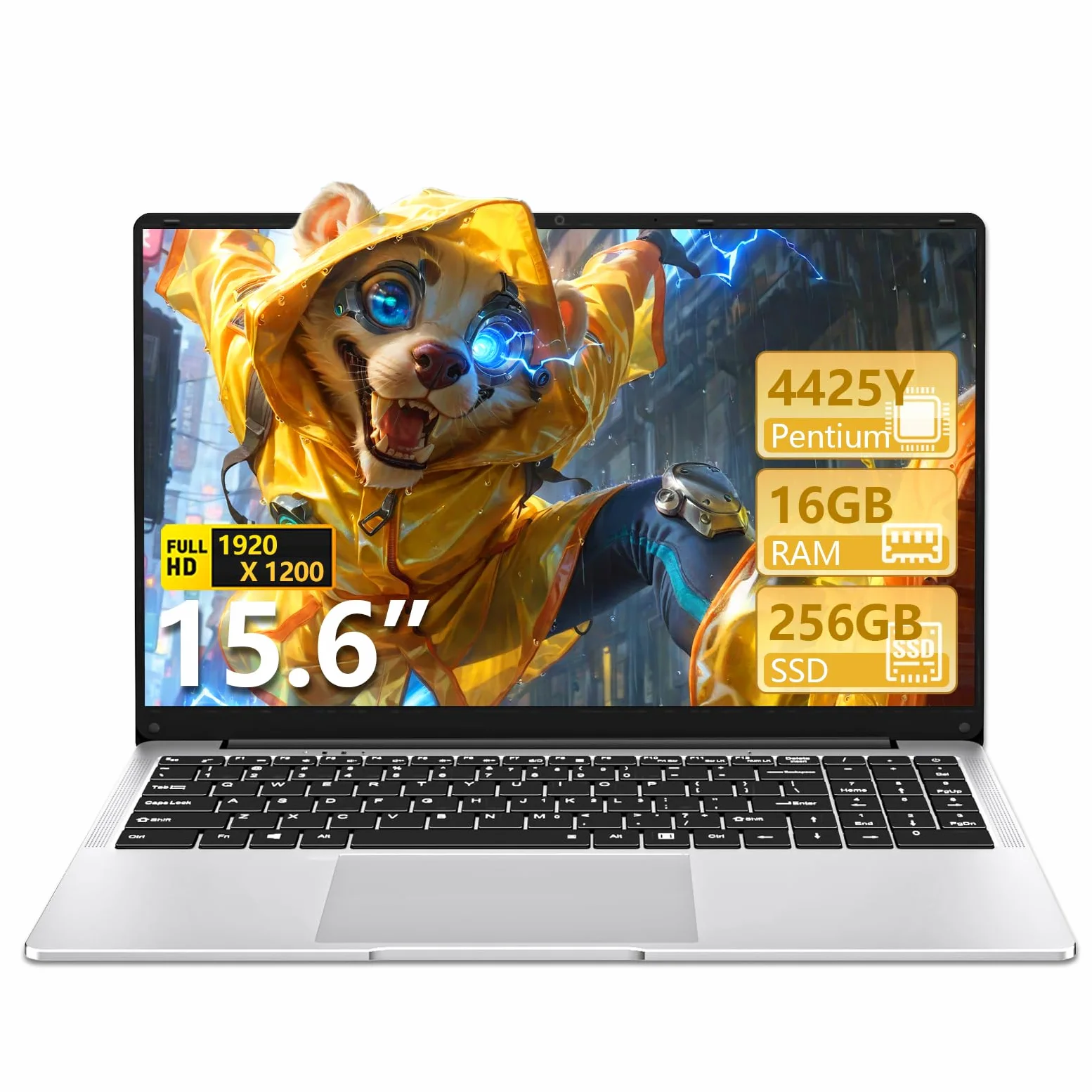 15,6 Pollici PC Portatile, 16GB RAM 256GB SSD Computer portatile | Notebook Core 4425Y (fino a 1,7 GHz), Win 11, compatibile con Wi-Fi 5 e Bluetooth,leggero e portatile, (3,5 libbre)