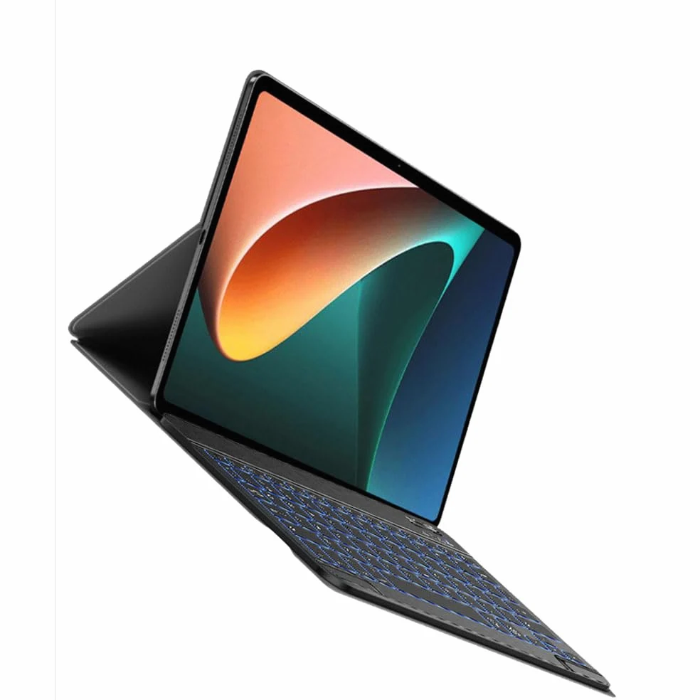 Custodia con tastiera per tablet Lenovo Idea Tab Pro Gen 2 da 13 pollici 2026, QWERTZ tedesco, ultrasottile, con illuminazione a 7 colori, tastiera wireless con custodia protettiva, rosa