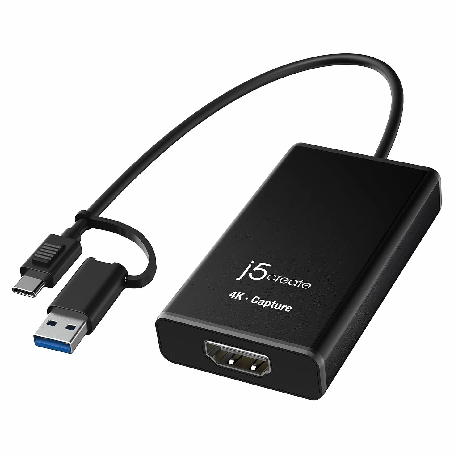 j5create 4K HDMI Video Capture Card, DSLR Cam Link, Game Capture Adapter per giochi in diretta, broadcasting, streaming, videoconferenza | Supporto 4K30, 2K60, 1080p120 (JVA11)