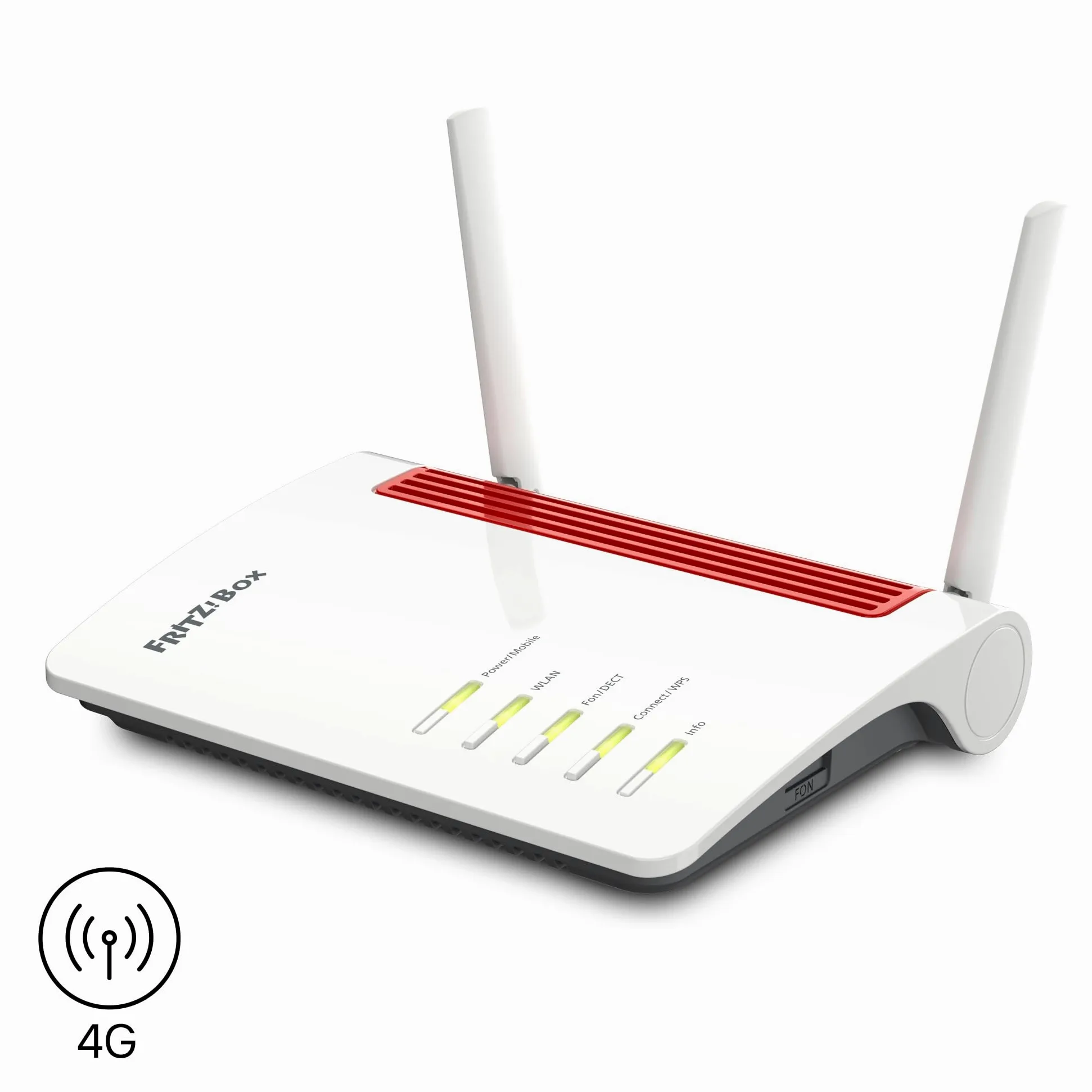AVM FRITZ!Box 6850 LTE Edition International, Modem Router 4G/3G con Wi-Fi Dual Band fino a 1.266 Mbit/s, Mesh, 4x Gigabit Lan, 1x USB 3.0, VoIP, Base Dect, SIM Slot, Interfaccia in Italiano
