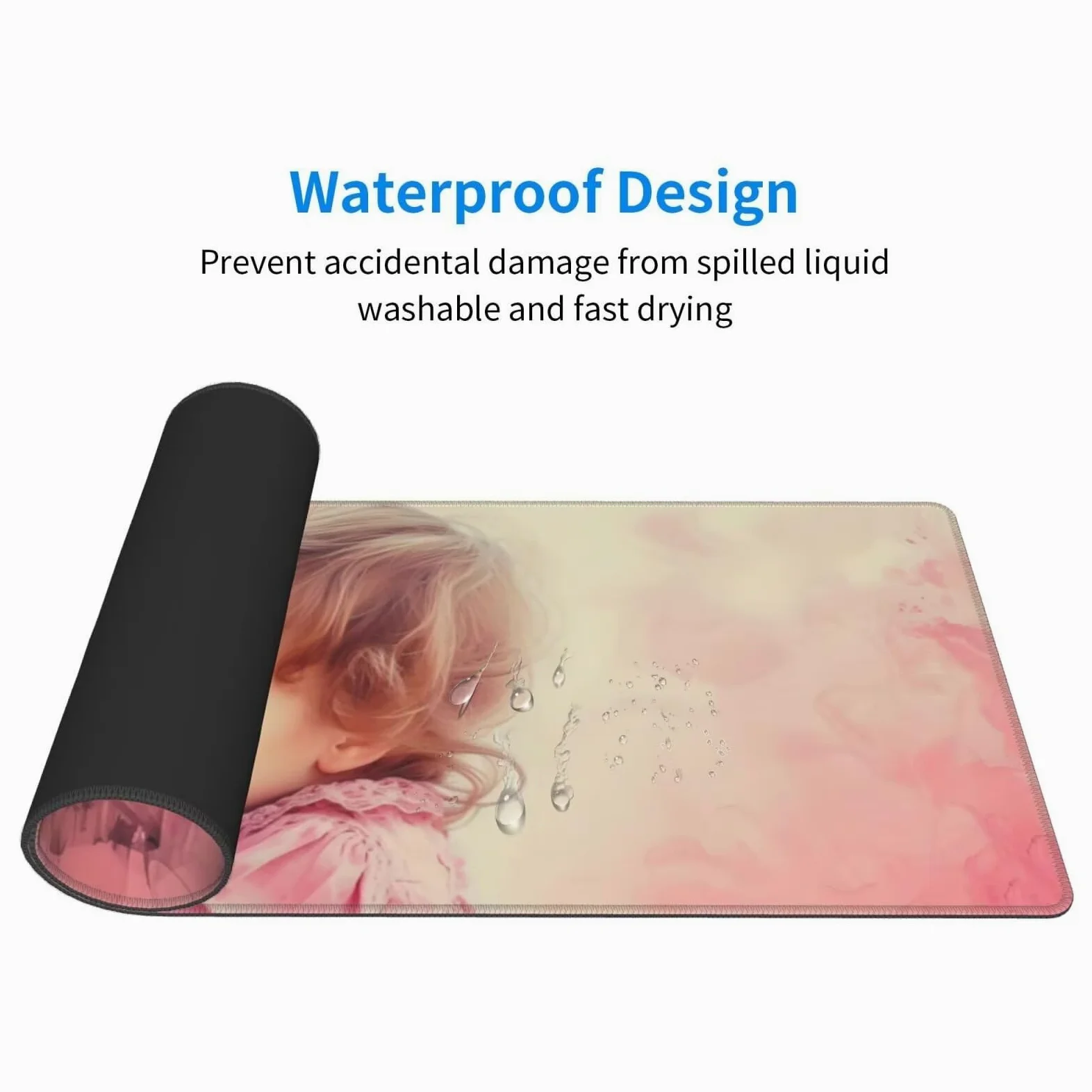 Tappetino Mouse, Tappetino Mouse Gaming Grande XXL 1500x800x3mm Tappetino Scrivania Mouse Pad, Base in Gomma Antiscivolo, Bordi Cuciti,Lavabile, Mousepad per Ufficio e Gaming (Madre figlio) R-526
