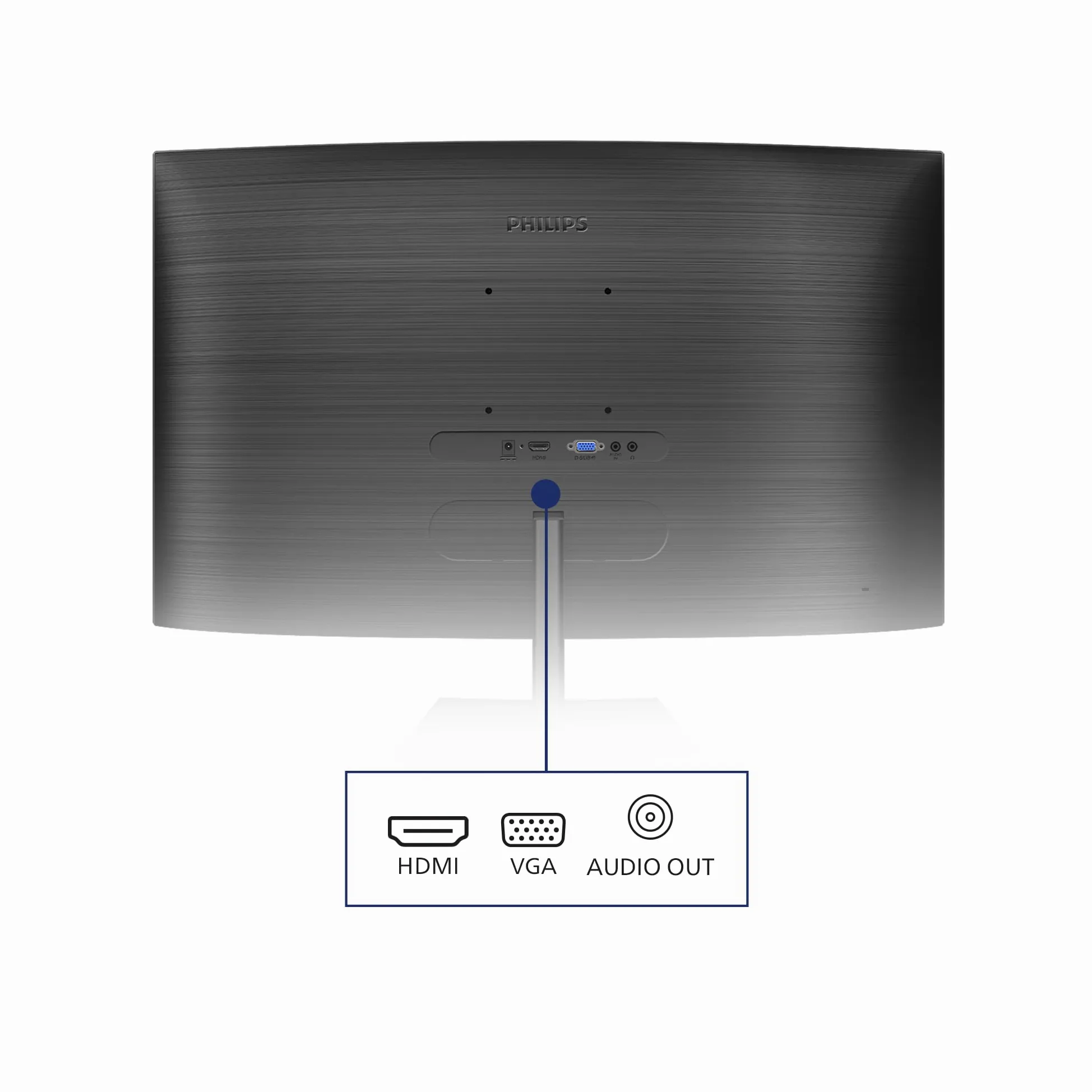 Philips 241E1SCA 24" Gaming Monitor Curvo Freesync 75 Hz LED VA FHD, 4ms, 3 Side Frameless, Casse Audio Integrate, Low Blue Mode, Flicker Free, HDMI, VGA, VESA, Nero