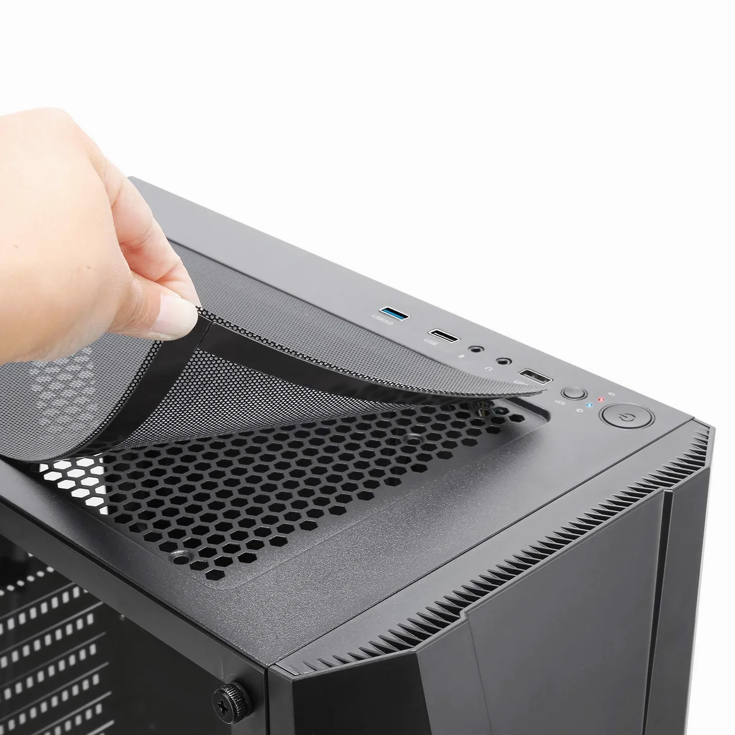 Spirit Of Gamer - Rogue V - PC Gamer ATX/Matx/ITX Case - Pannello Frontale E Parete in Vetro Temperato - 2 X 120mm Ventole RGB LED Indirizzabili - Aura/MSI Mystic/ASROCK 3Pin Compatibile (Rogue V)
