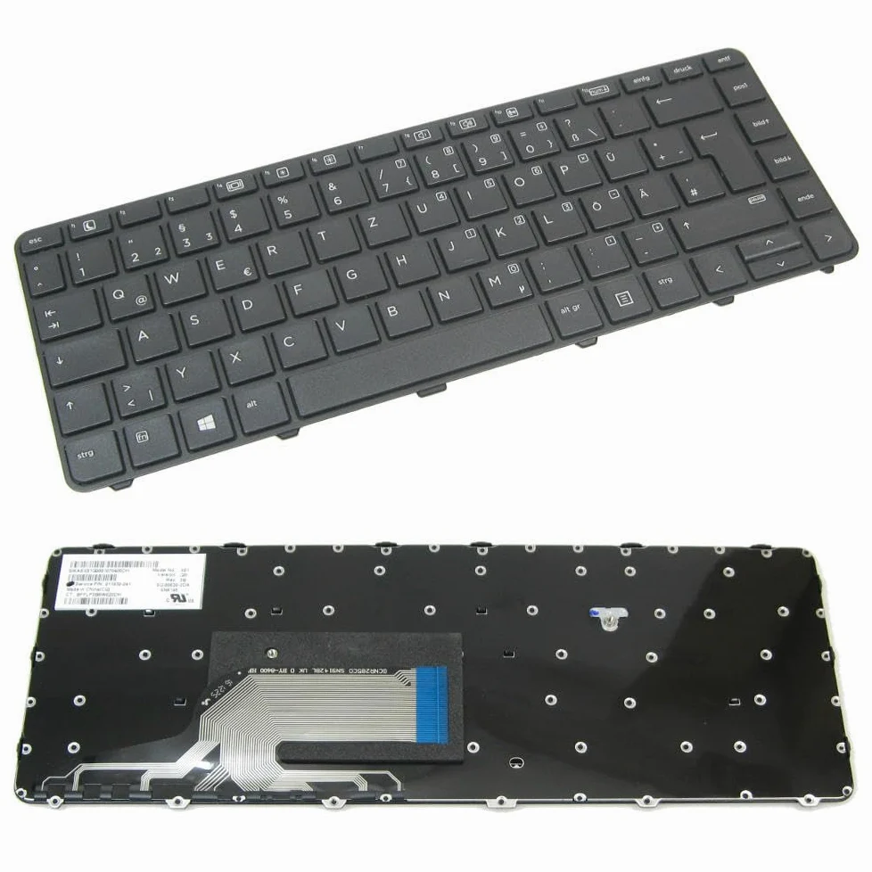 Trade-Shop Tastiera originale QWERTZ tedesca per HP Probook 430 G3 440 G3 445 G3 430 G4 440 G4 640 G2 645 G2 Serie sostituisce 811839-041 826368-041 830325-001 8 11861 -001