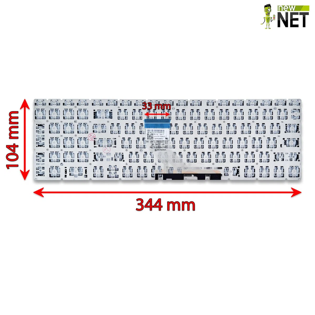new net - Tastiera Compatibile con HP Pavilion 15-CW, 15-cw0000, 15-cw0006nl, 15-cw0009nl, 15-cw0010nl, 15-cw0011nl [Senza Frame - Colore Tasti Argento - Retroilluminata - Layout ITA]