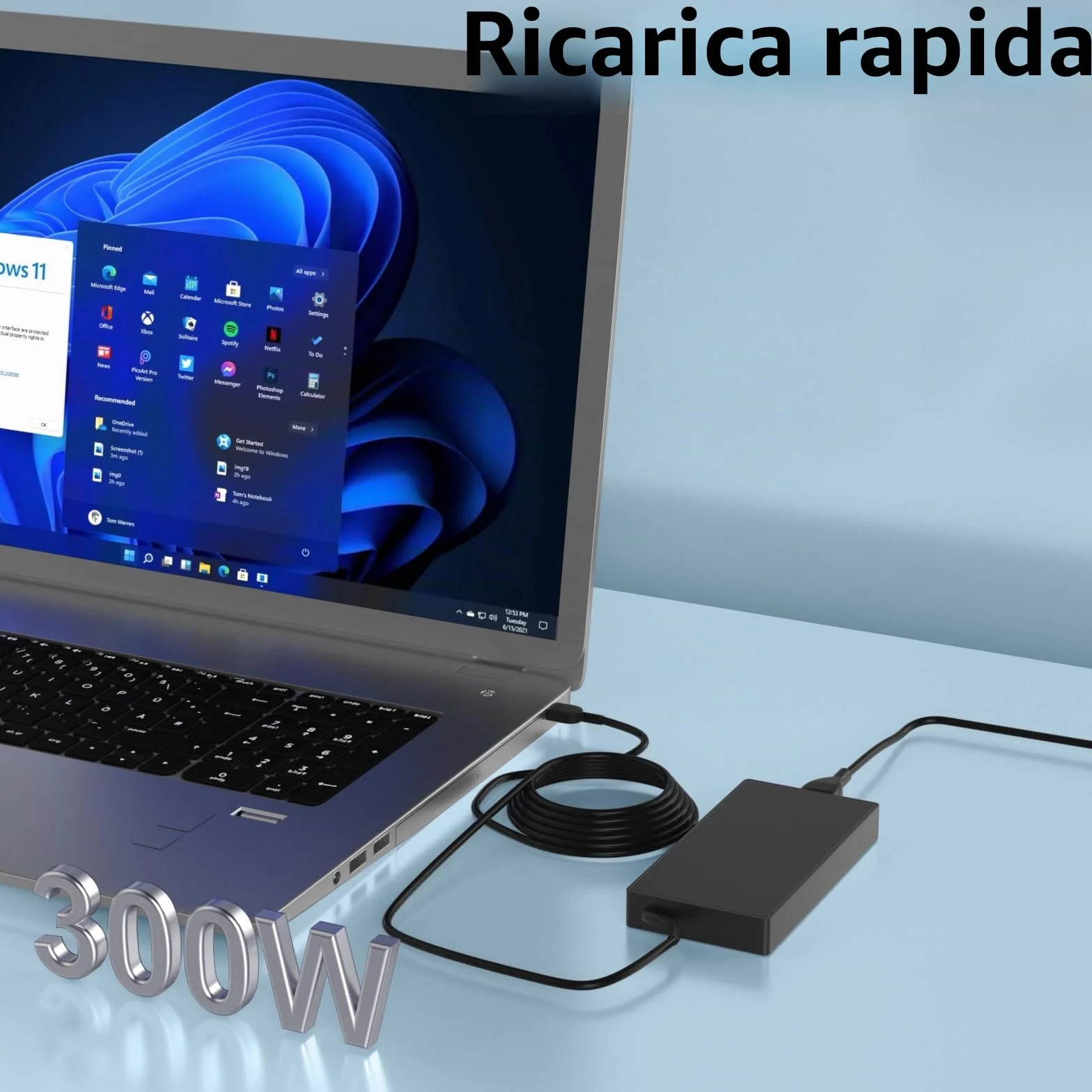 300W Adattatore Compatibile con Lenovo Legion Gaming Notebook 5 7 5i 7i Pro5 Pro5i Pro7 ThinkPad R9000P Y9000K Y9000X R7000P 9000K ADL300SDC3A SA10R16956 5A10W8628928989899 USB quadrati Tipi