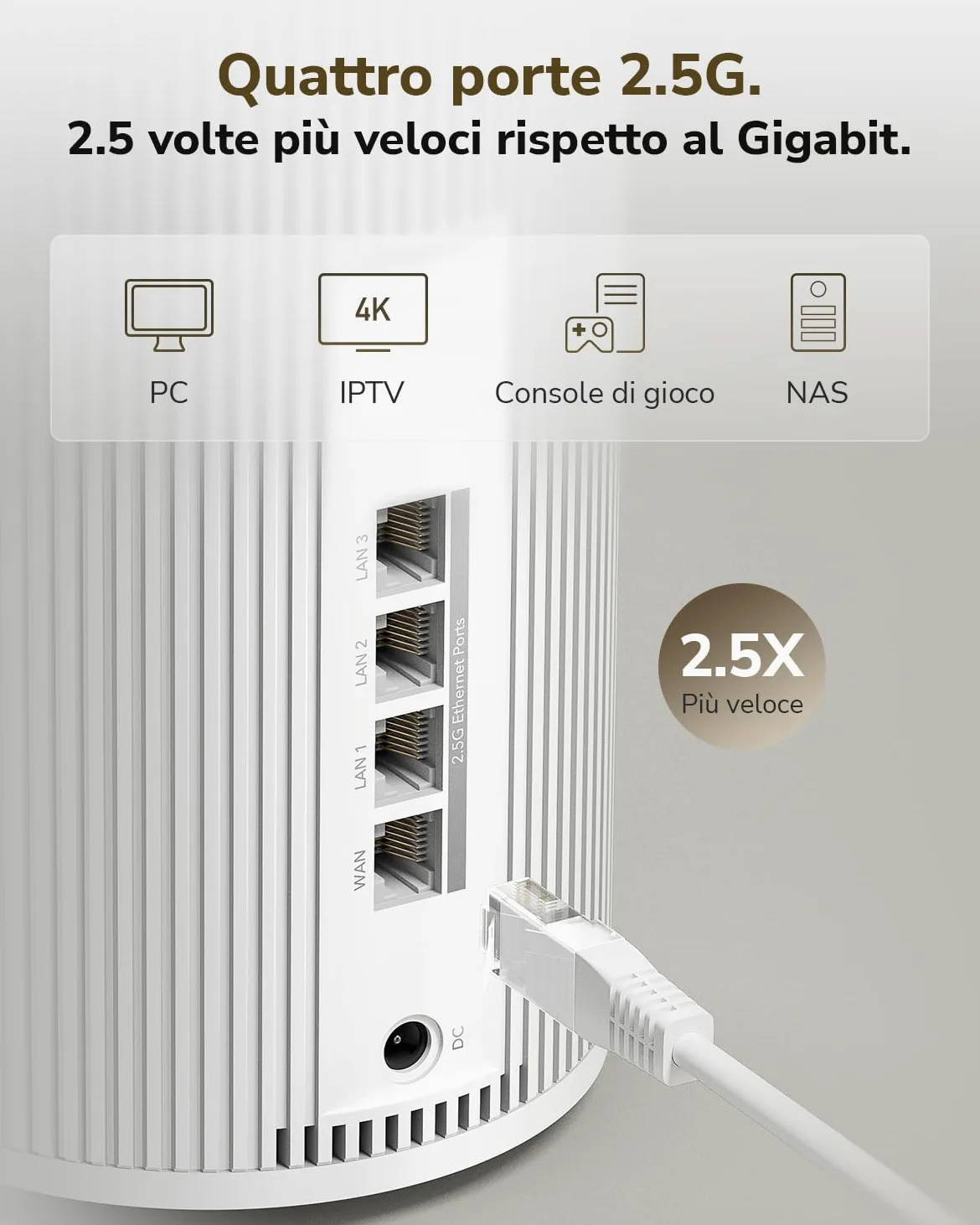 Cudy Tri-Band WiFi 7 BE11000 - Sistema mesh per tutta la casa, 6 trasmissioni da 10 Gbps, 4 porte 2.5G, MU-MIMO, Multi-VPN, Cudy APP, antenne interne intelligenti, M11000, confezione da 2