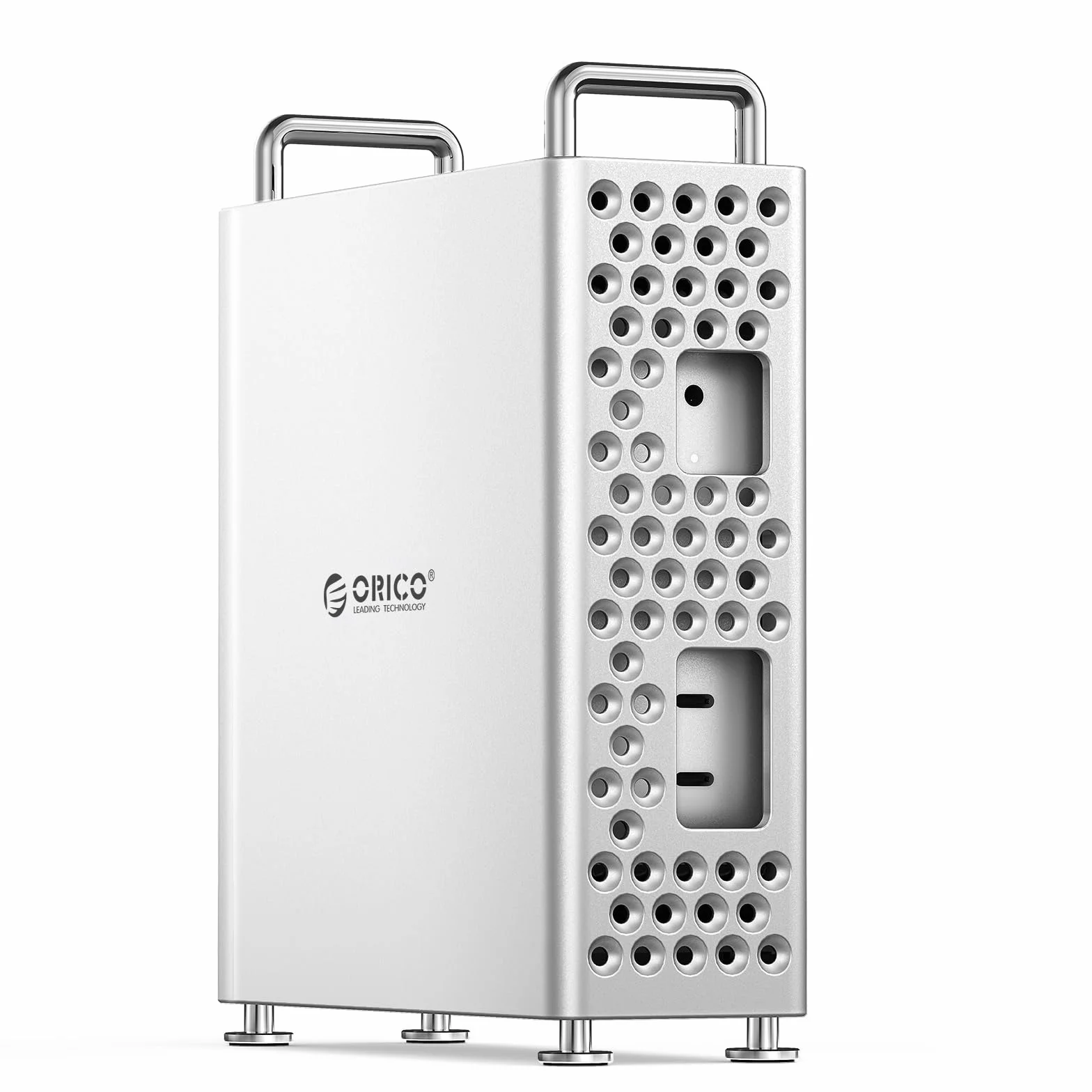 ORICO MiniPro - Custodia in alluminio, supporto per Mac mini m4 - Custodia protettiva in piedi con morbido strato interno in silicone, senza attrezzi