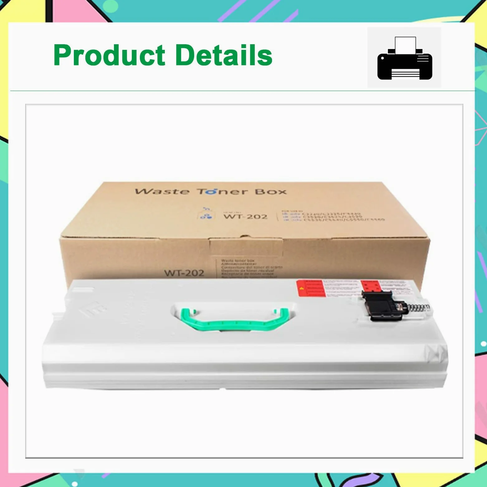 Compatibile Per Canon WT-202 WT202 FM1-A606-000 Scatola Toner Di Scarto, Per ImageRUNNER ADVANCE C3020 C3025 C3120L C3125 C3530 C3720 C3725 C3730 C3222L C3130 C3330 1-pack