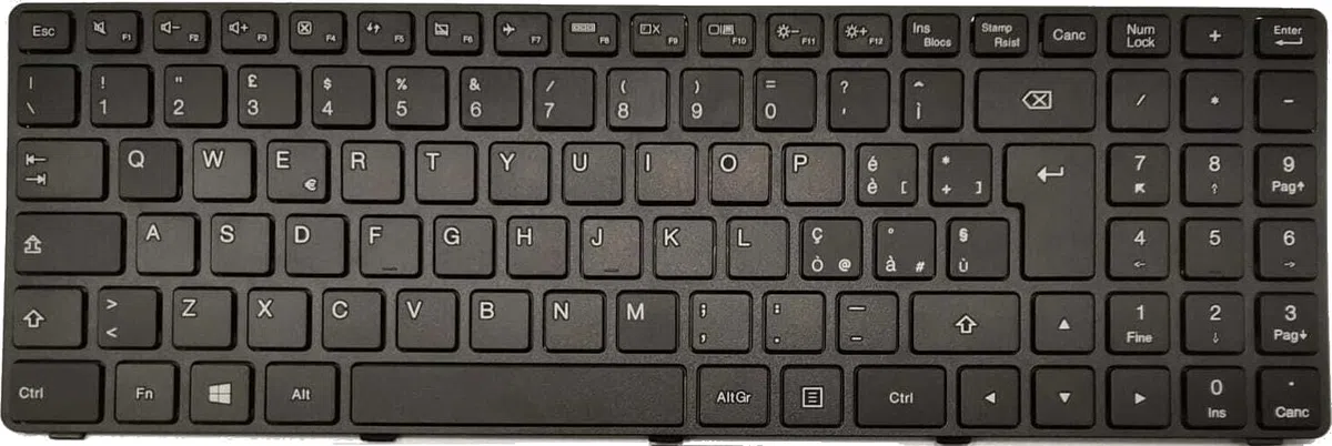 Tastiera Italiana per Lenovo IdeaPad 100-15 100-15IB 100-15IBD 100-15IBG 100-15ISK 80QQ Series - Layout IT Nero - Compatibile con 5N20K25395 5N20K41564 PK1310E2A11 LCM15H26I0-686 PK131ER1A10