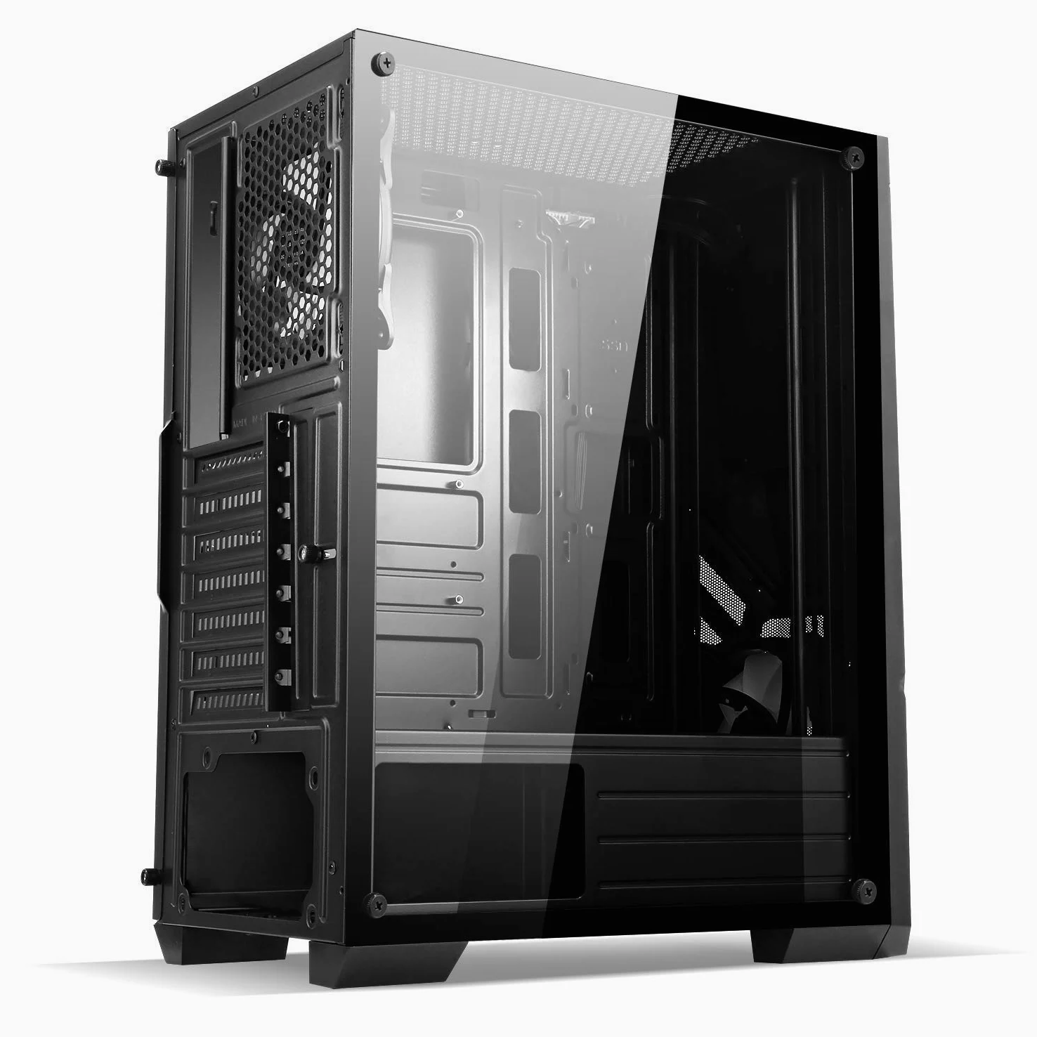 Spirit Of Gamer - Rogue V - PC Gamer ATX/Matx/ITX Case - Pannello Frontale E Parete in Vetro Temperato - 2 X 120mm Ventole RGB LED Indirizzabili - Aura/MSI Mystic/ASROCK 3Pin Compatibile (Rogue V)