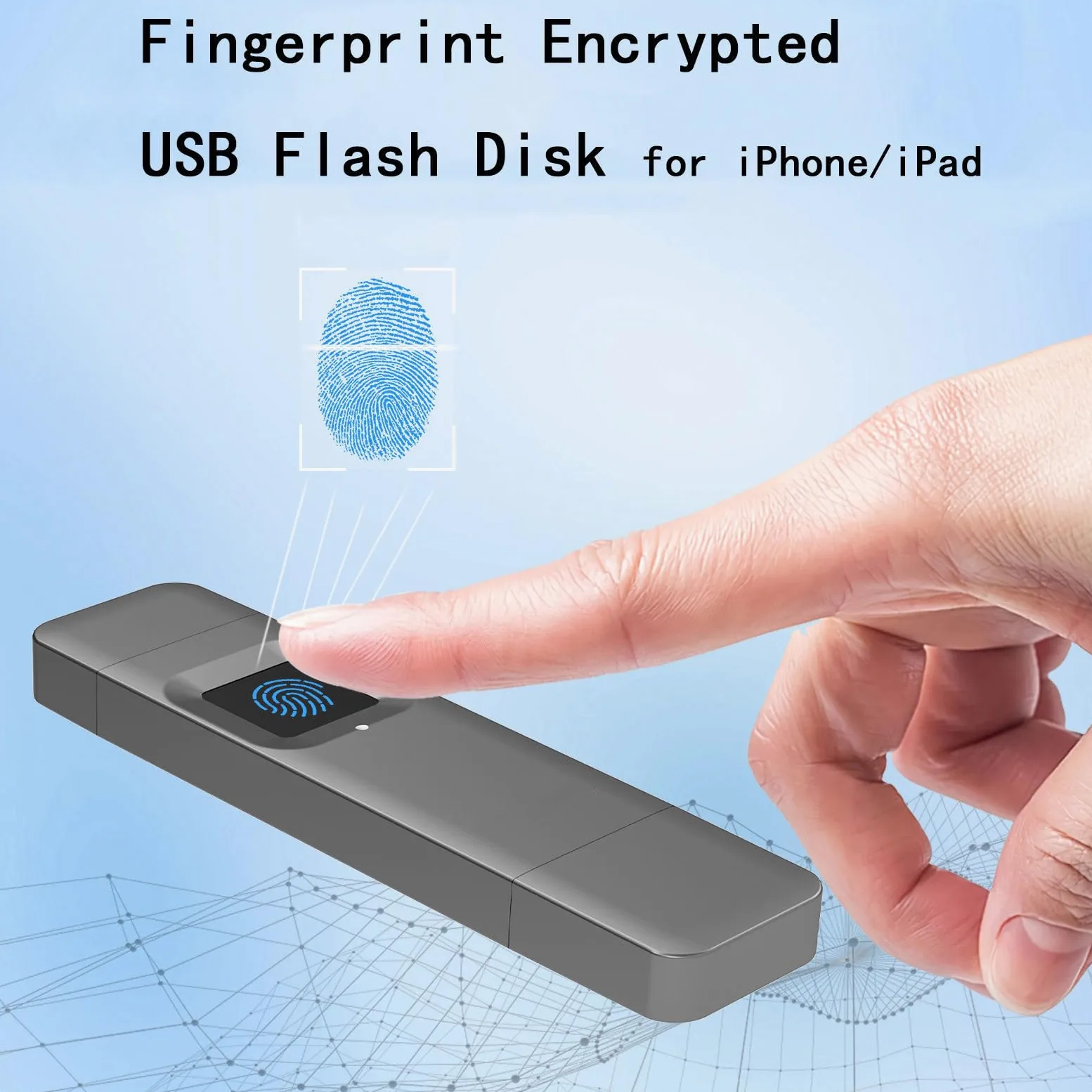 Chiavetta USB crittografata con Impronta Digitale da 64 GB 128 GB 256 GB Chiavetta USB crittografata per Ufficio sicura,128GB