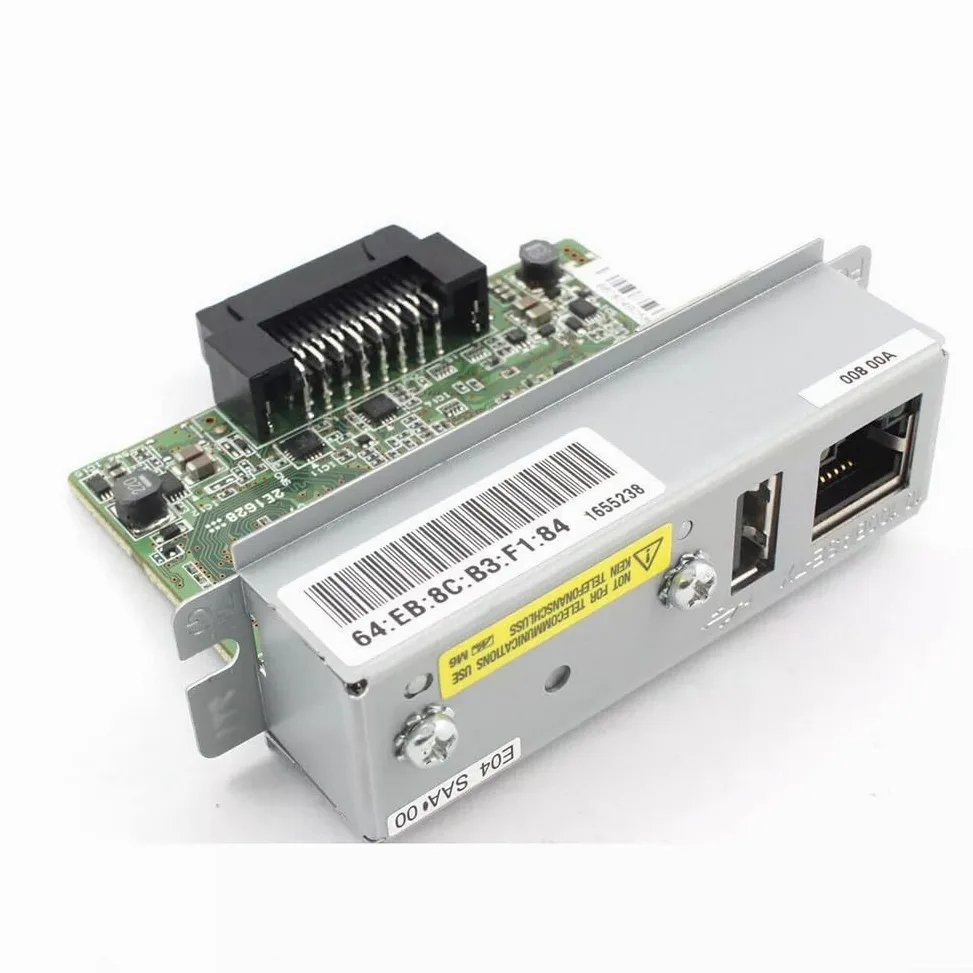 Scheda di rete della stampante UB-E04 Interfaccia Ethernet C32C881008 per TM T88VI T88V T70II U220 H6000 Velocità di trasferimento dati 100Mbps