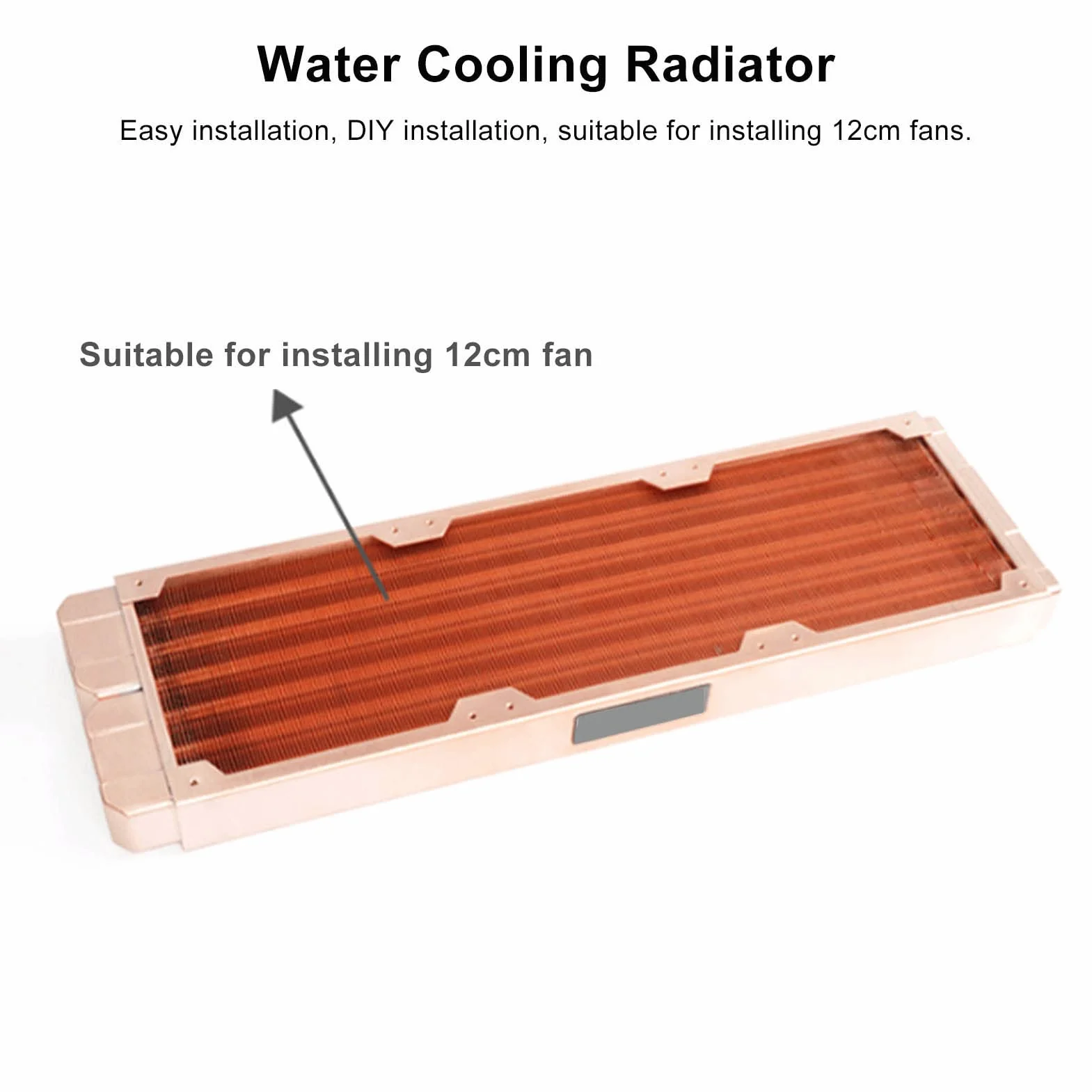 Radiatore in Rame CPU di Raffreddamento Ad Acqua, Filettatura G1/4 Forte Dissipazione del Calore CPU Silenziosa Kit di Raffreddamento Ad Acqua per Computer (120 Mm)