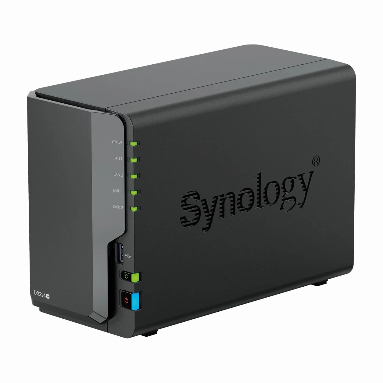 Synology DS224+ - Stazione di disco NAS a 2 bay (Intel Celeron J4125 4 core 2.0 GHz 2 GB DDR4 RAM 2 porte RJ-45 1GbE) 8 TB bundle con 2 dischi WD Red Plus (WD40EFPX - 68C6CN0)