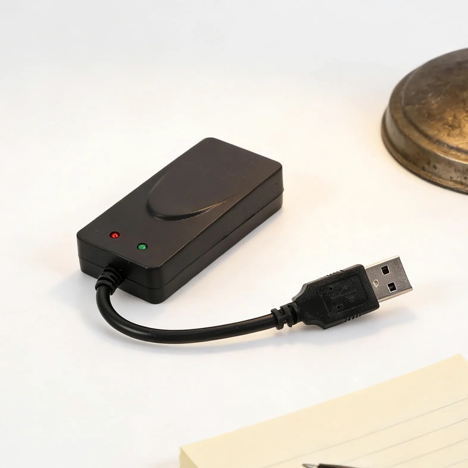 GALPADA Modem Fax USB Nero Doppia Porta USB in Abs, Connessione Dati Alta Velocità, per Spazi Ufficio Desktop e Rete Domestica