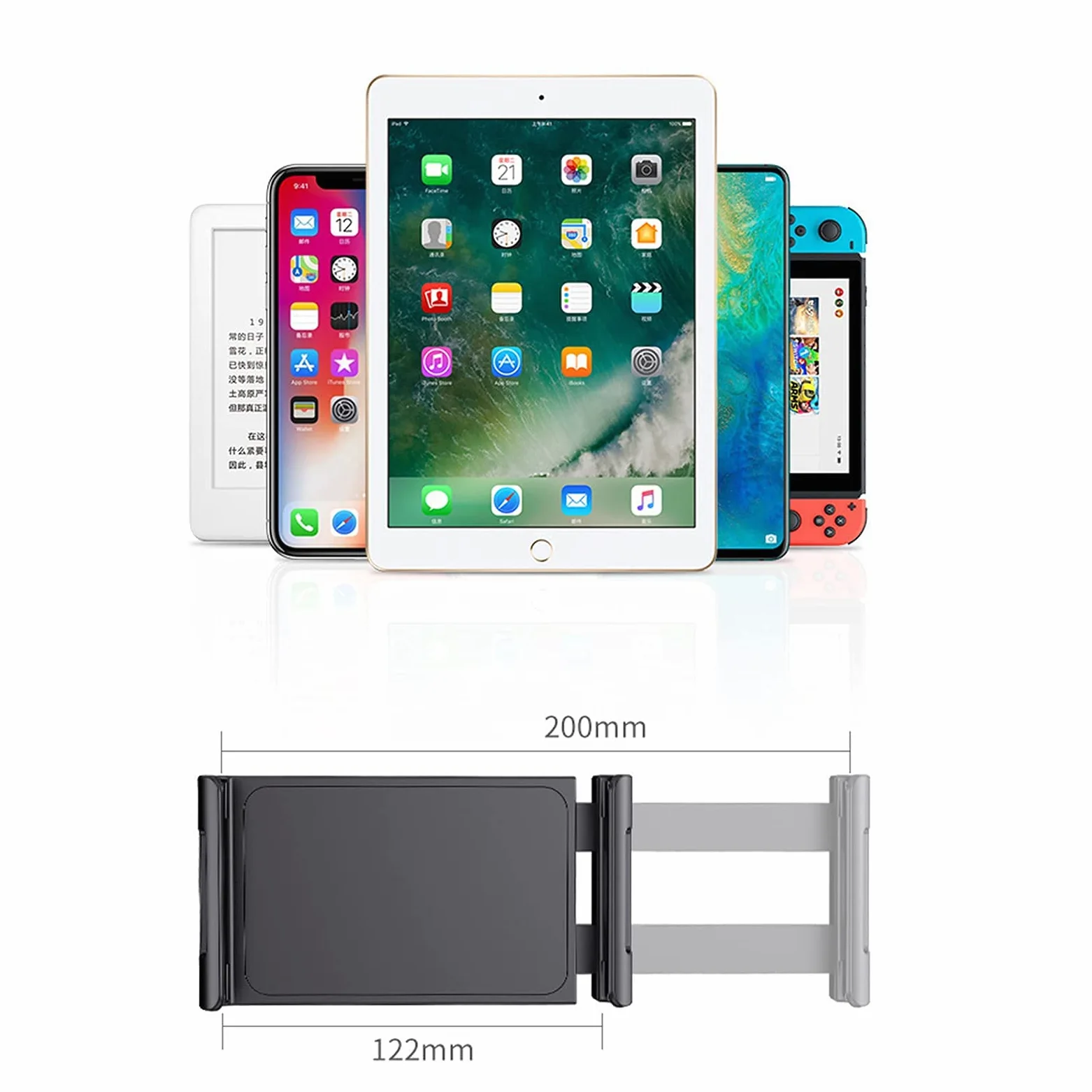 Supporto da pavimentoSupporto per telefonoSupporto per Tablet Supporto da Pavimento Universale Regolabile Supporto Regolabile in Altezza Compatibile con iPad Switch e telefoni da 4,6'' a 10,