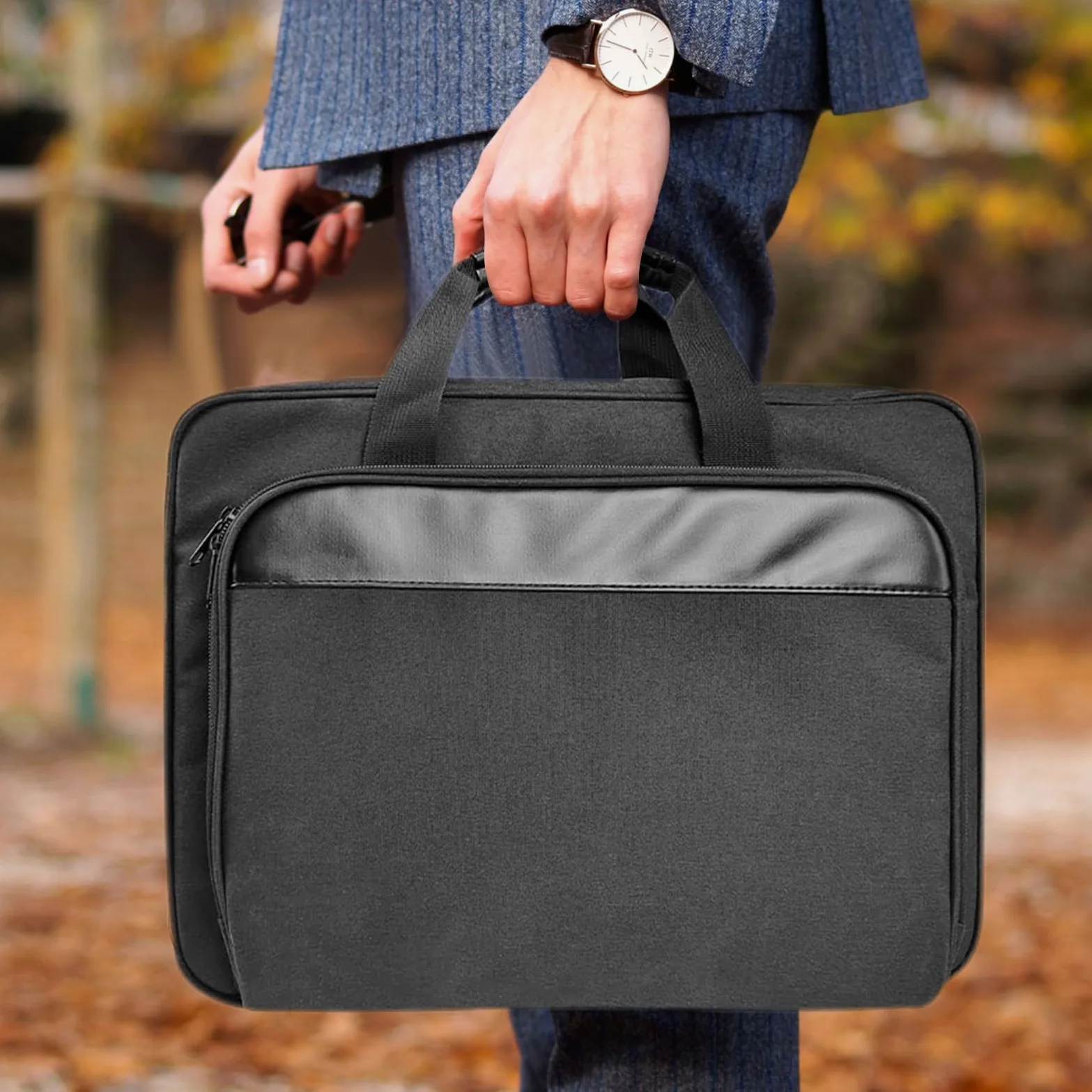 Custodia da trasporto per stampante portatile,Borsa da trasporto grande | per laptop | Custodia imbottita per stampante mobile con tracolla e carrello per viaggi, affari, ufficio e lavoro